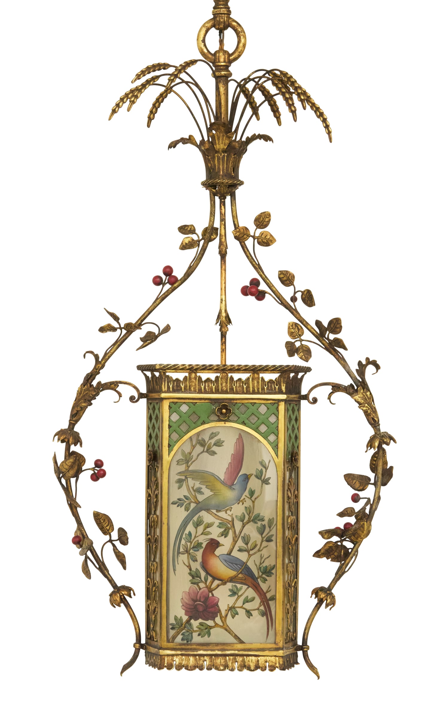 Rare French Gilt-Bronze and Enameled Lantern (1 of 2)