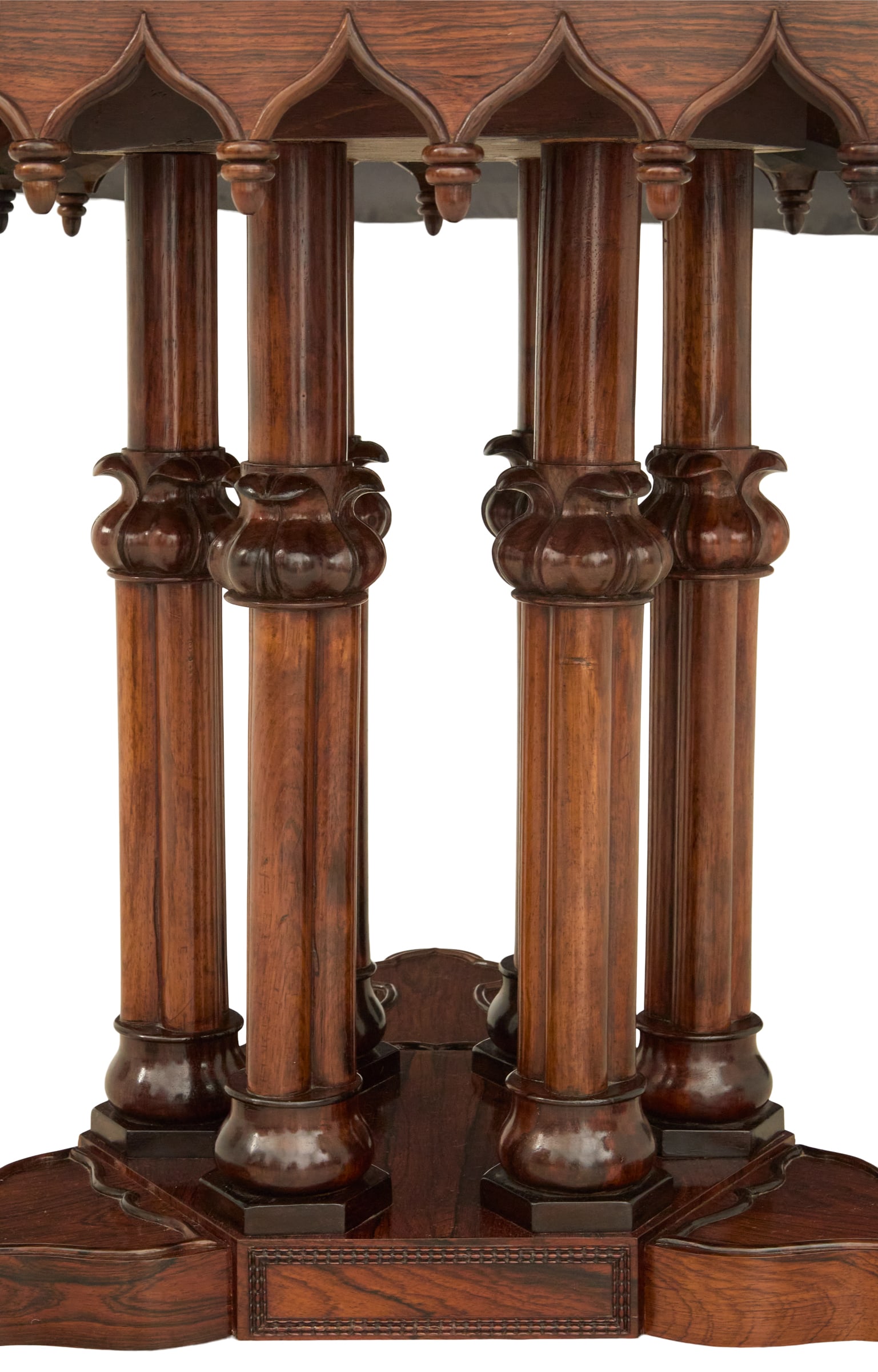 American Gothic Revival Marble-Top Center Table - 2