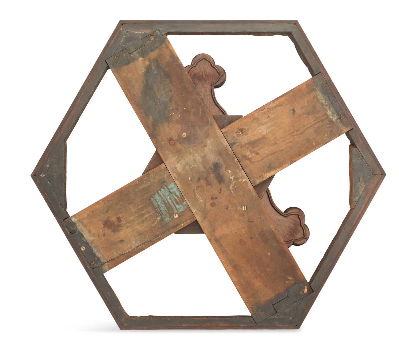 American Gothic Revival Marble-Top Center Table - 8