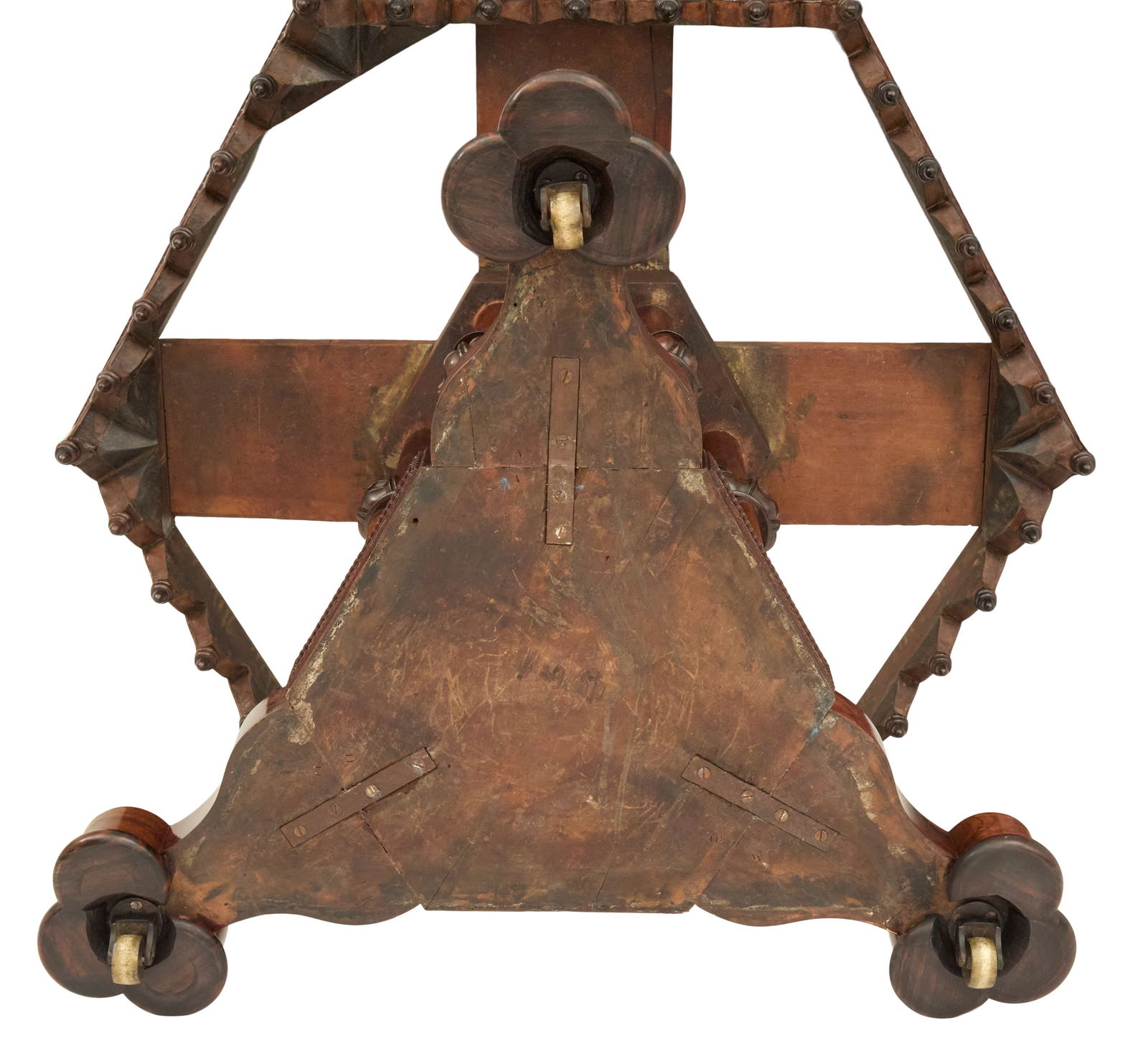 American Gothic Revival Marble-Top Center Table - 9