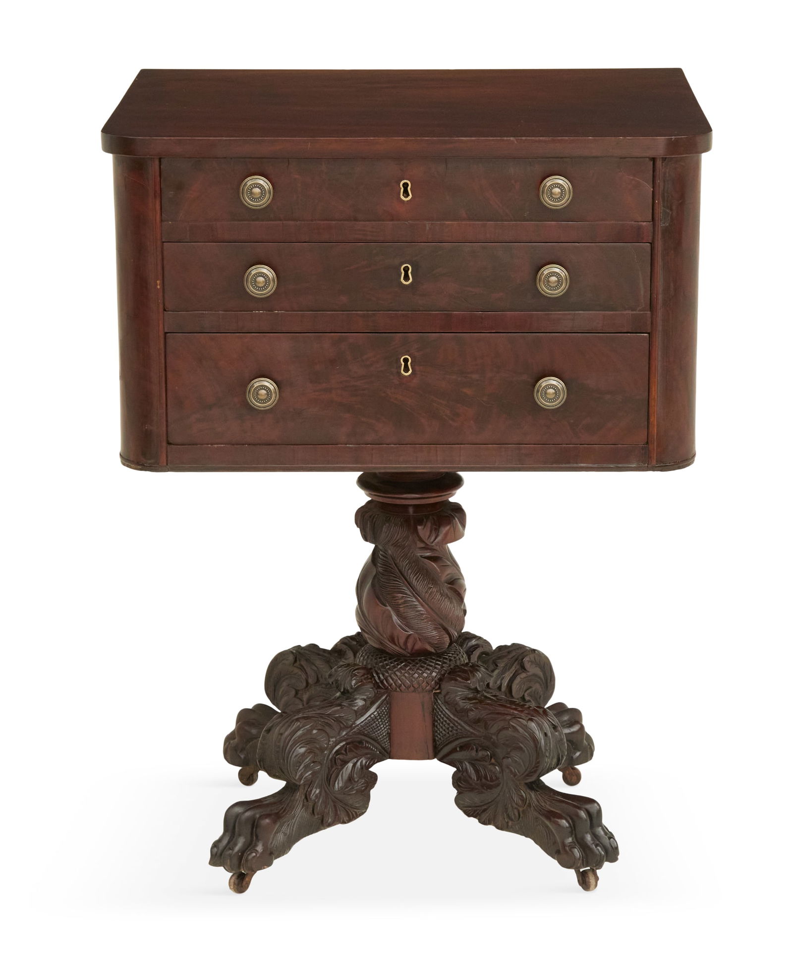 American Late Classical Mahogany Worktable (1 of 4)