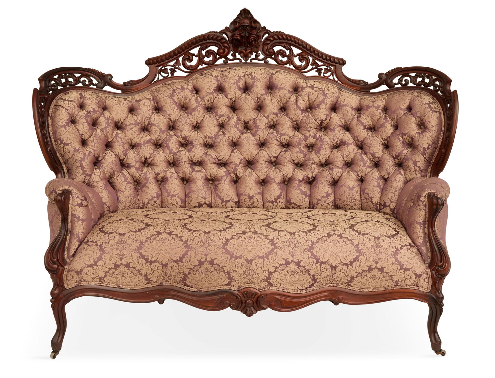 Seven-Piece Rococo Revival Rosewood Parlor Suite - 7