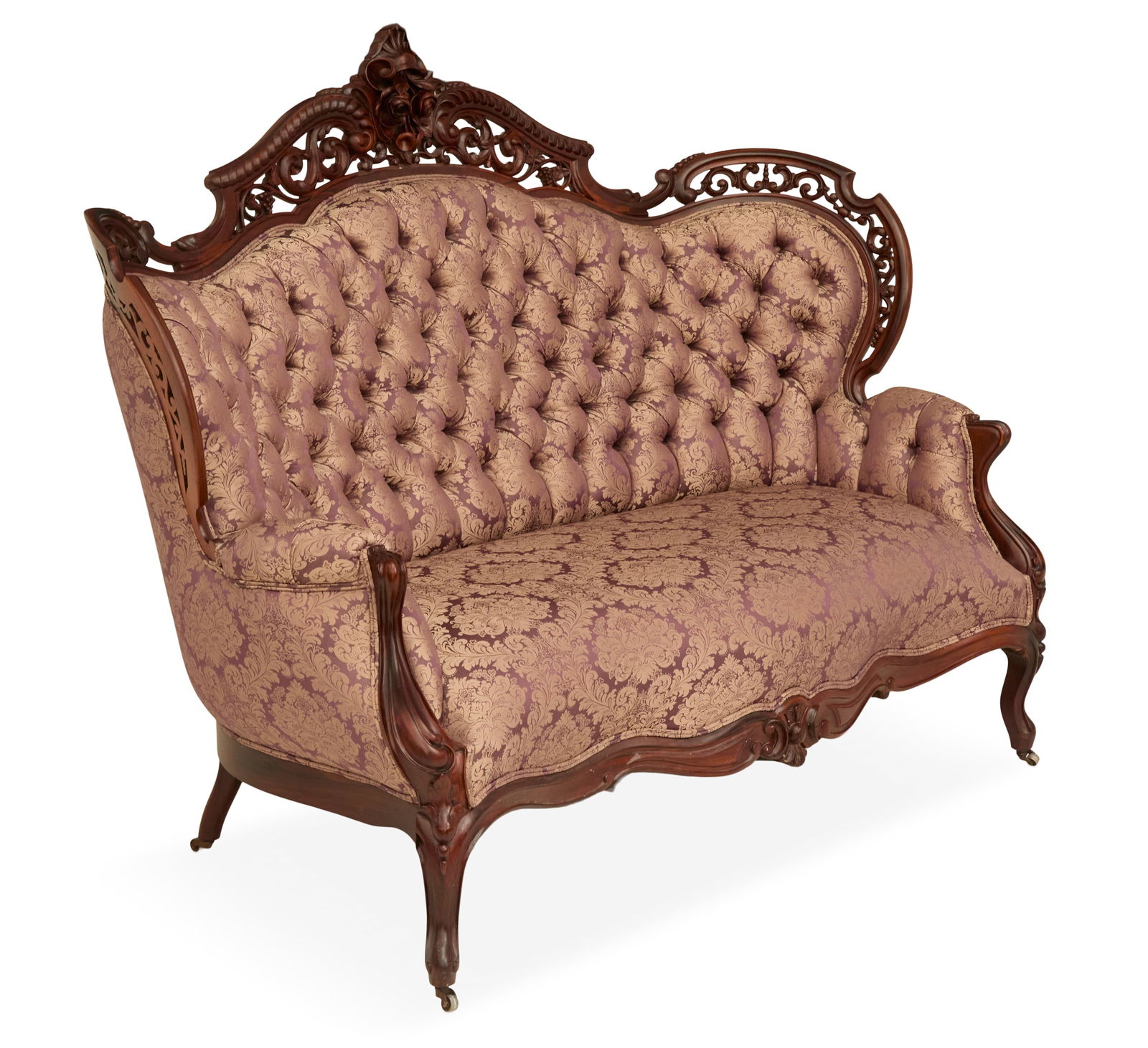 Seven-Piece Rococo Revival Rosewood Parlor Suite - 8