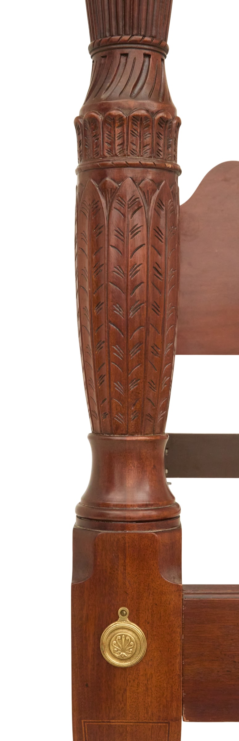 American Federal-Style Mahogany Four-Post Bed - 2