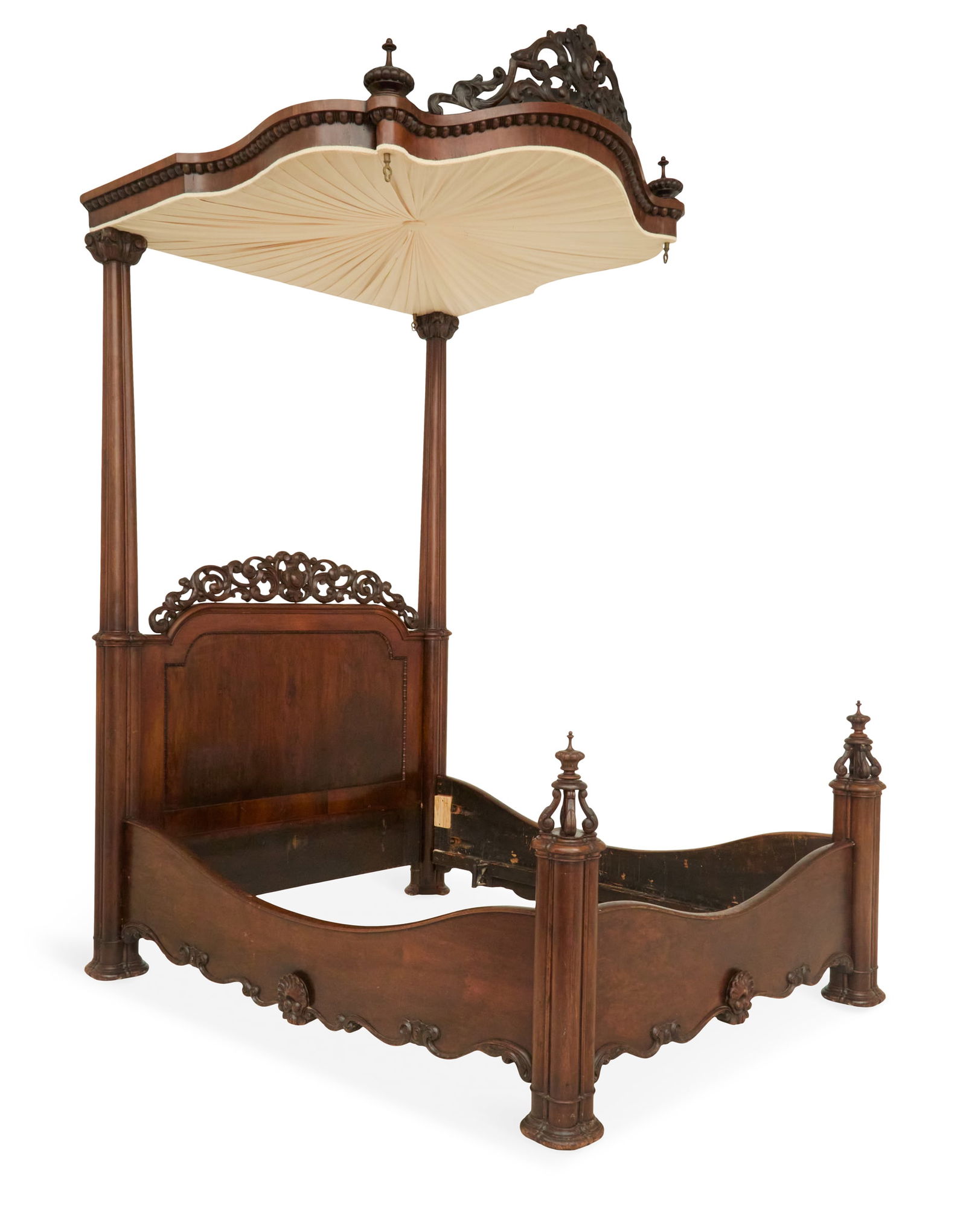 American Transitional Rosewood Half-Tester Bed (1 of 3)