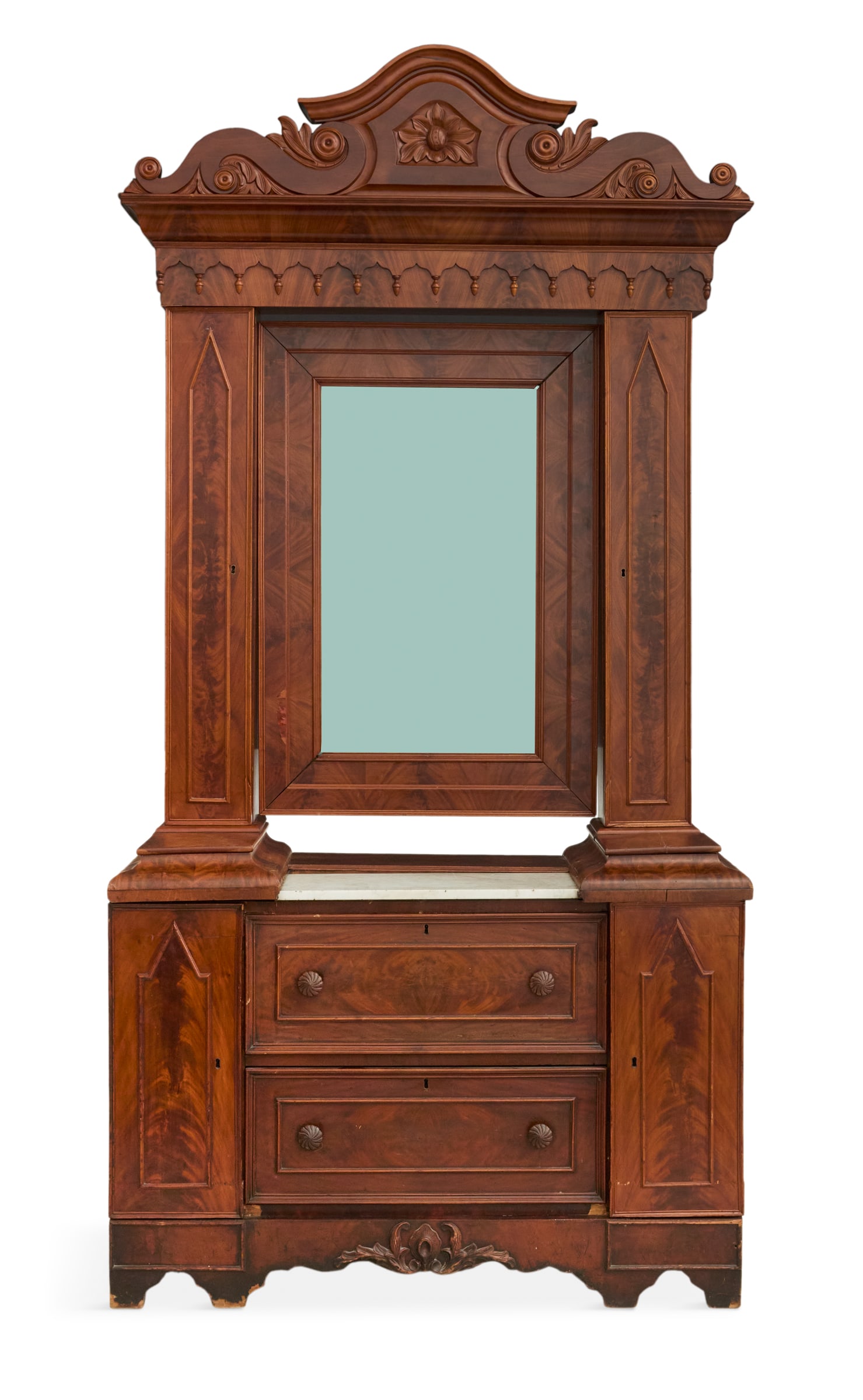 American Late Classical Marble-Top Wig Dresser (1 of 4)