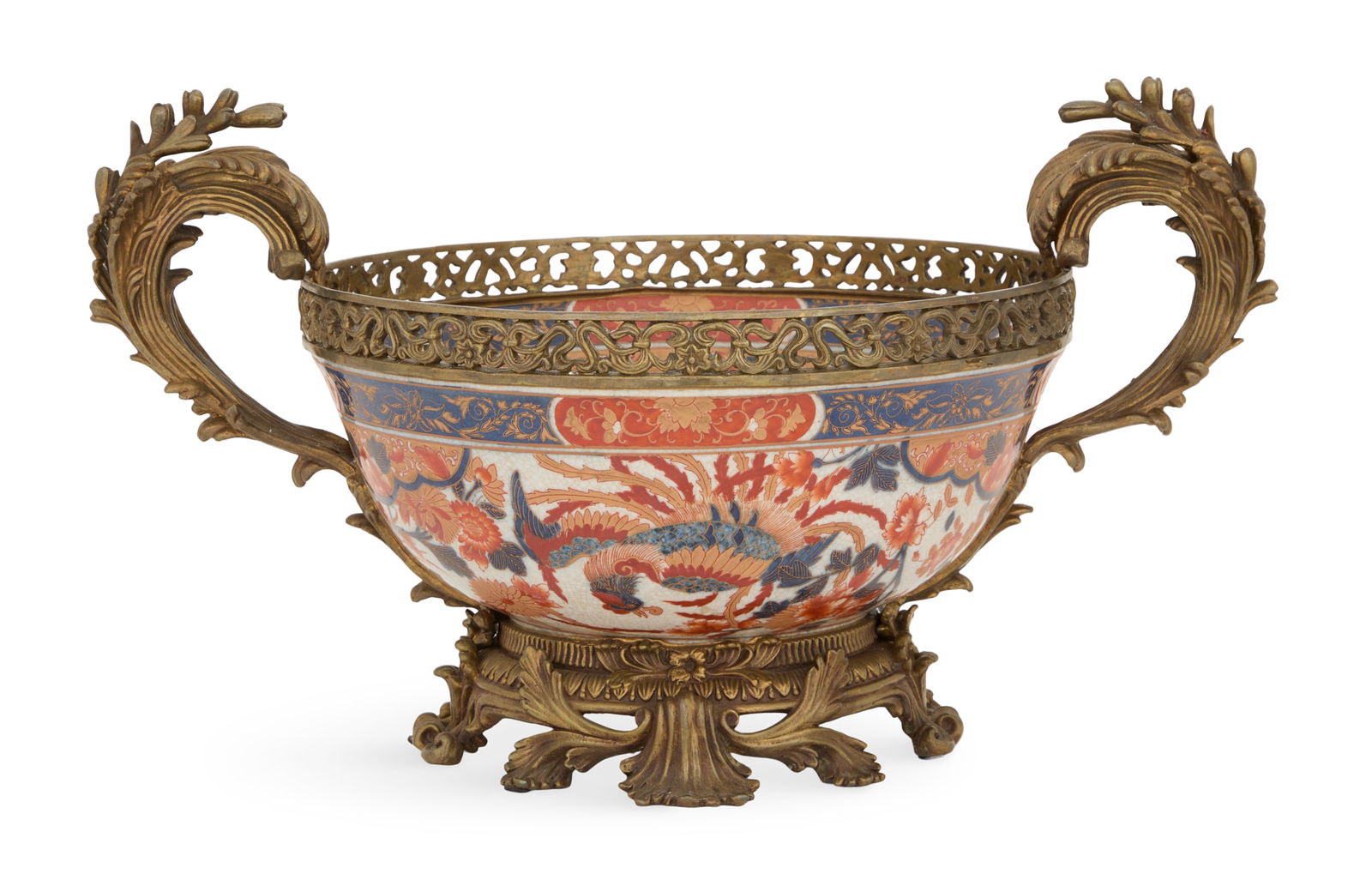 Bronze-Mounted Imari Porcelain Punch Bowl (1 of 4)