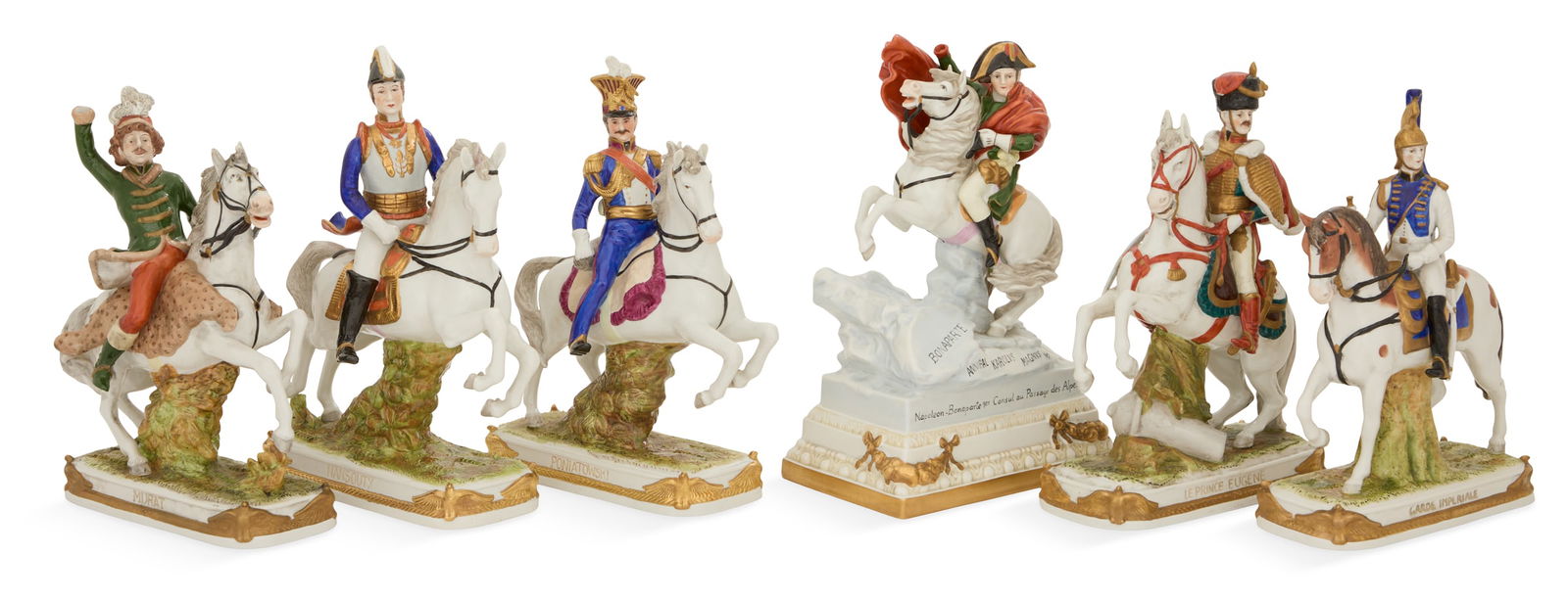 Six German Porcelain Figures of Military Notables (1 of 3)