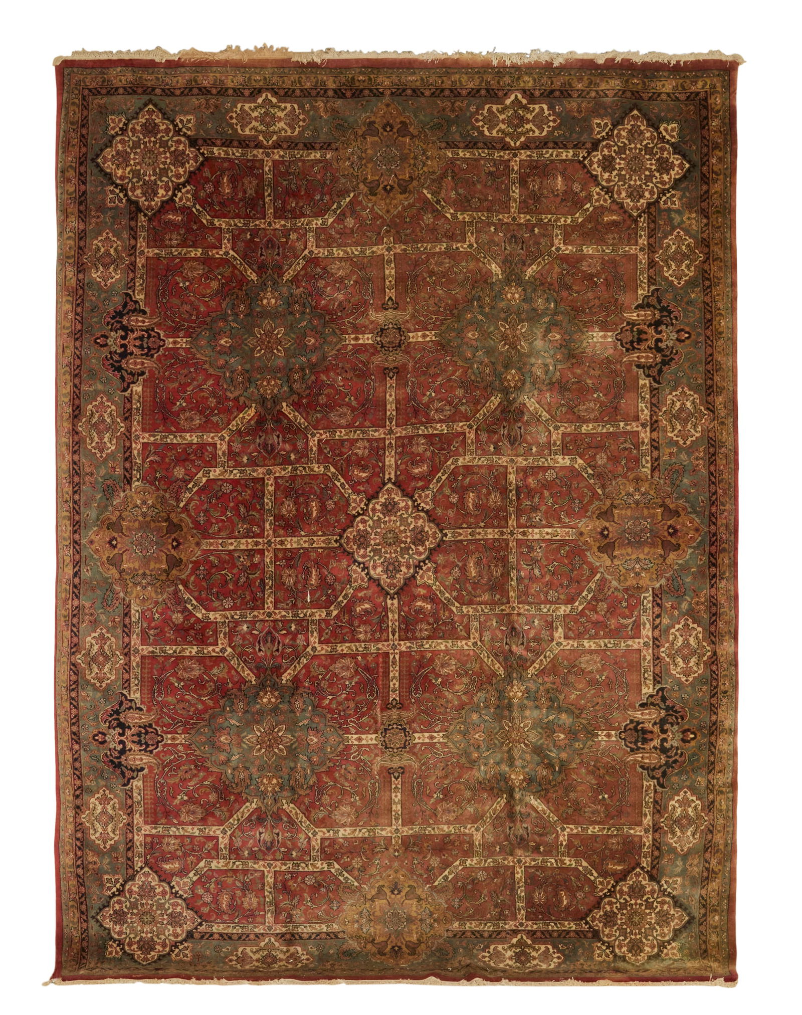 Semi-Antique Kirman Carpet: Semi-Antique Kirman Carpet10' x 14' 5" Provenance: The Estate of Mark William Woody, Baton Rouge, Louisiana