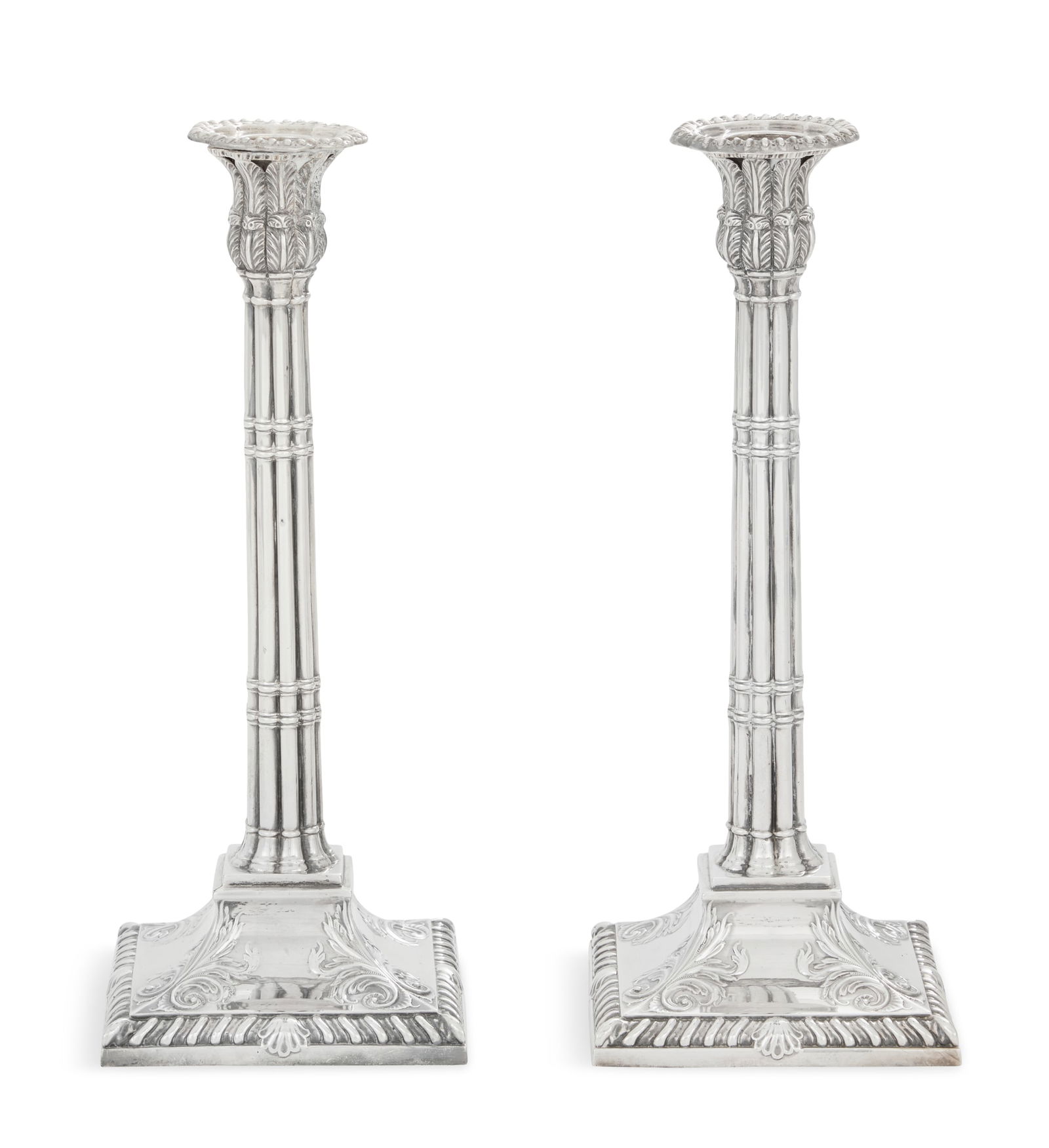 Pair of George III Sterling Silver Candlesticks (1 of 3)