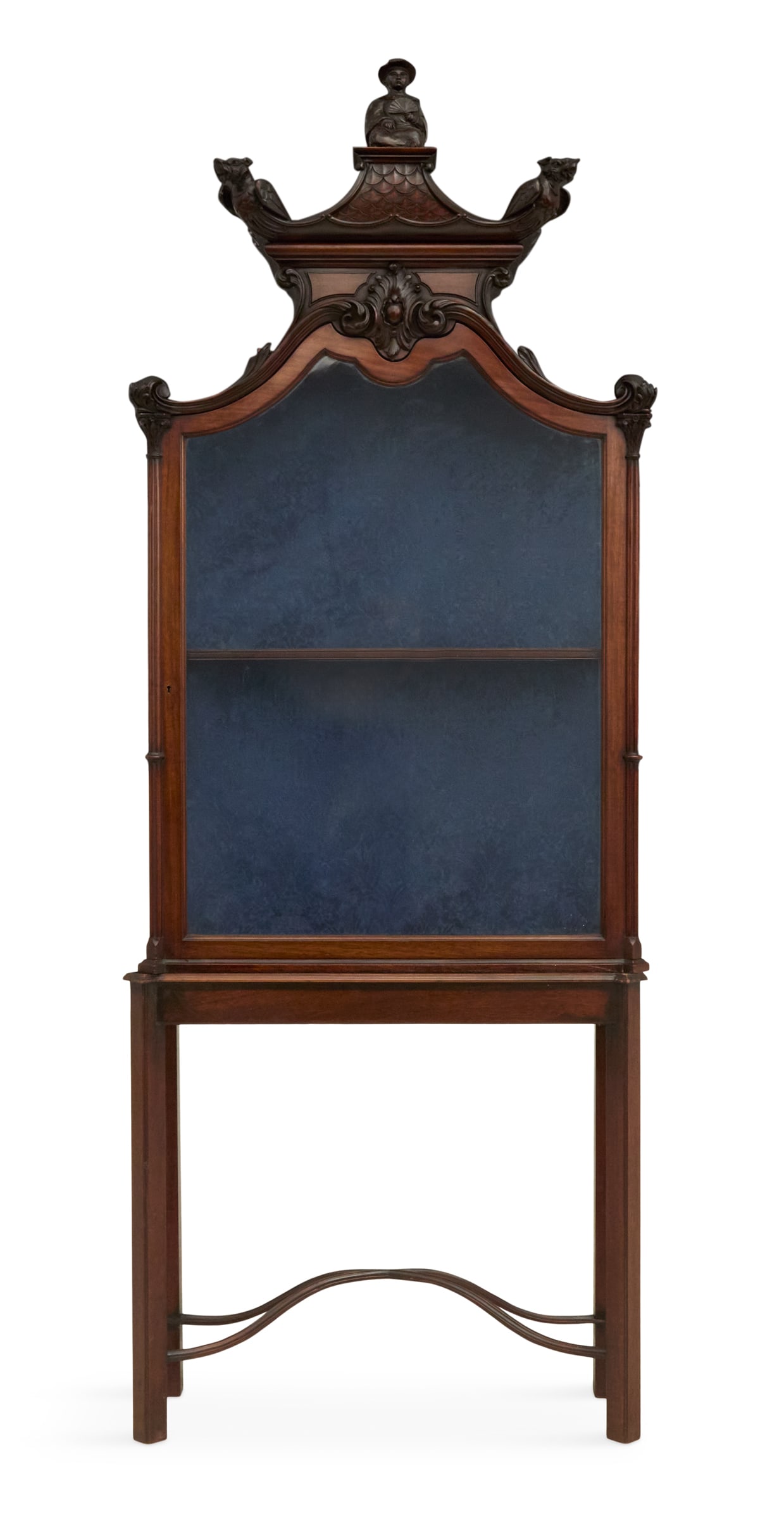 Fine Edwardian Mahogany Vitrine on Stand (1 of 3)