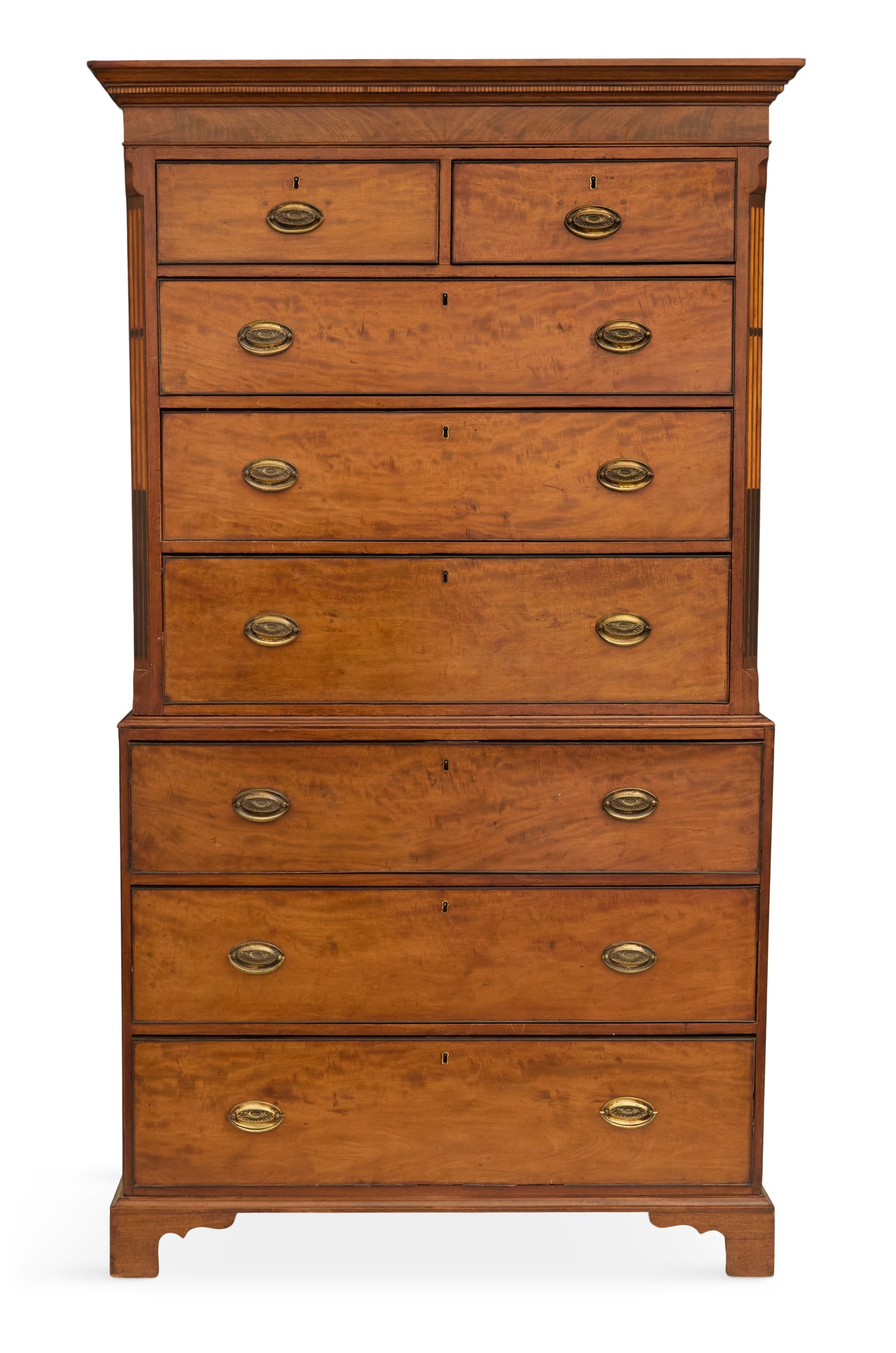 George III Figured Mahogany Chest-on-Chest (1 of 3)