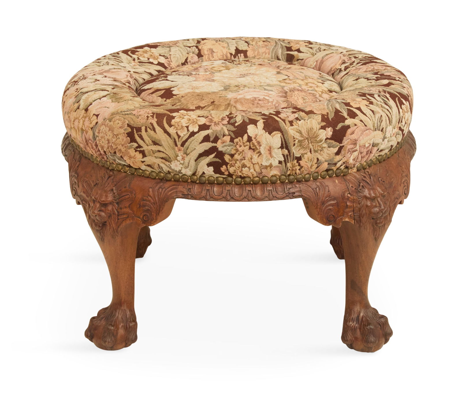 Impressive George II-Style Mahogany Ottoman (1 of 4)