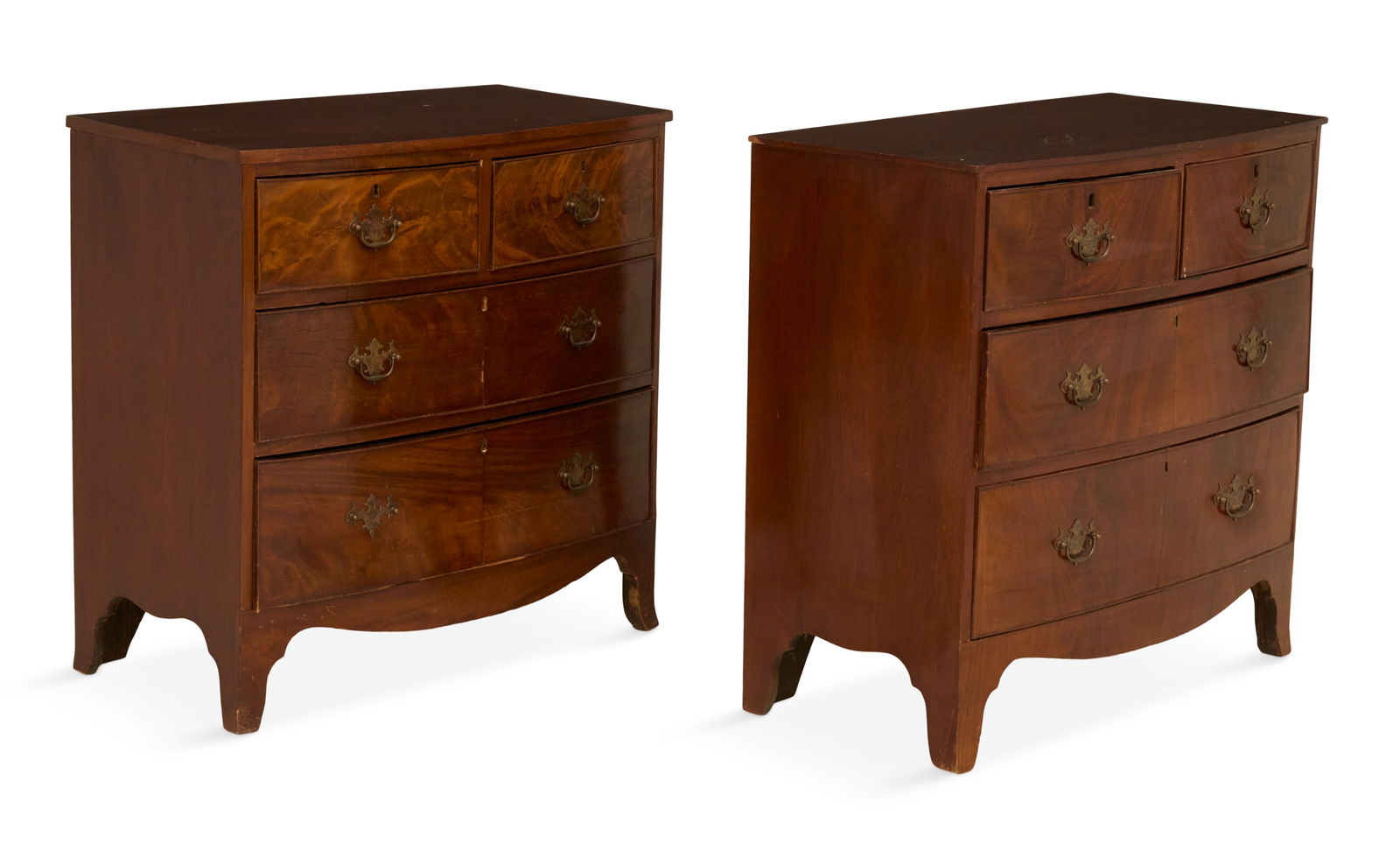Pair of George III Mahogany Bachelor's Chests - 2