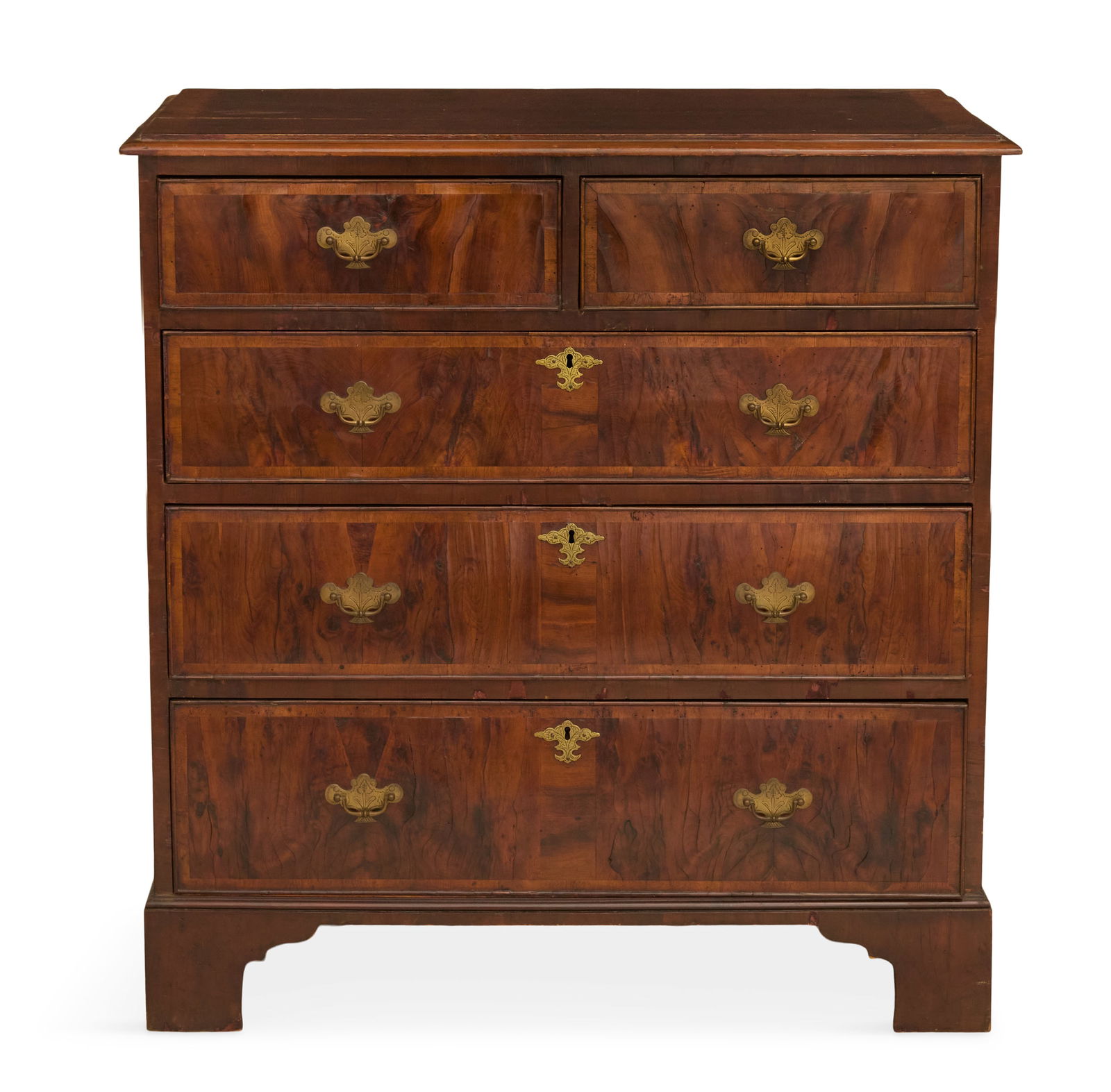 George III Pine and Yew Wood Veneered Chest (1 of 3)