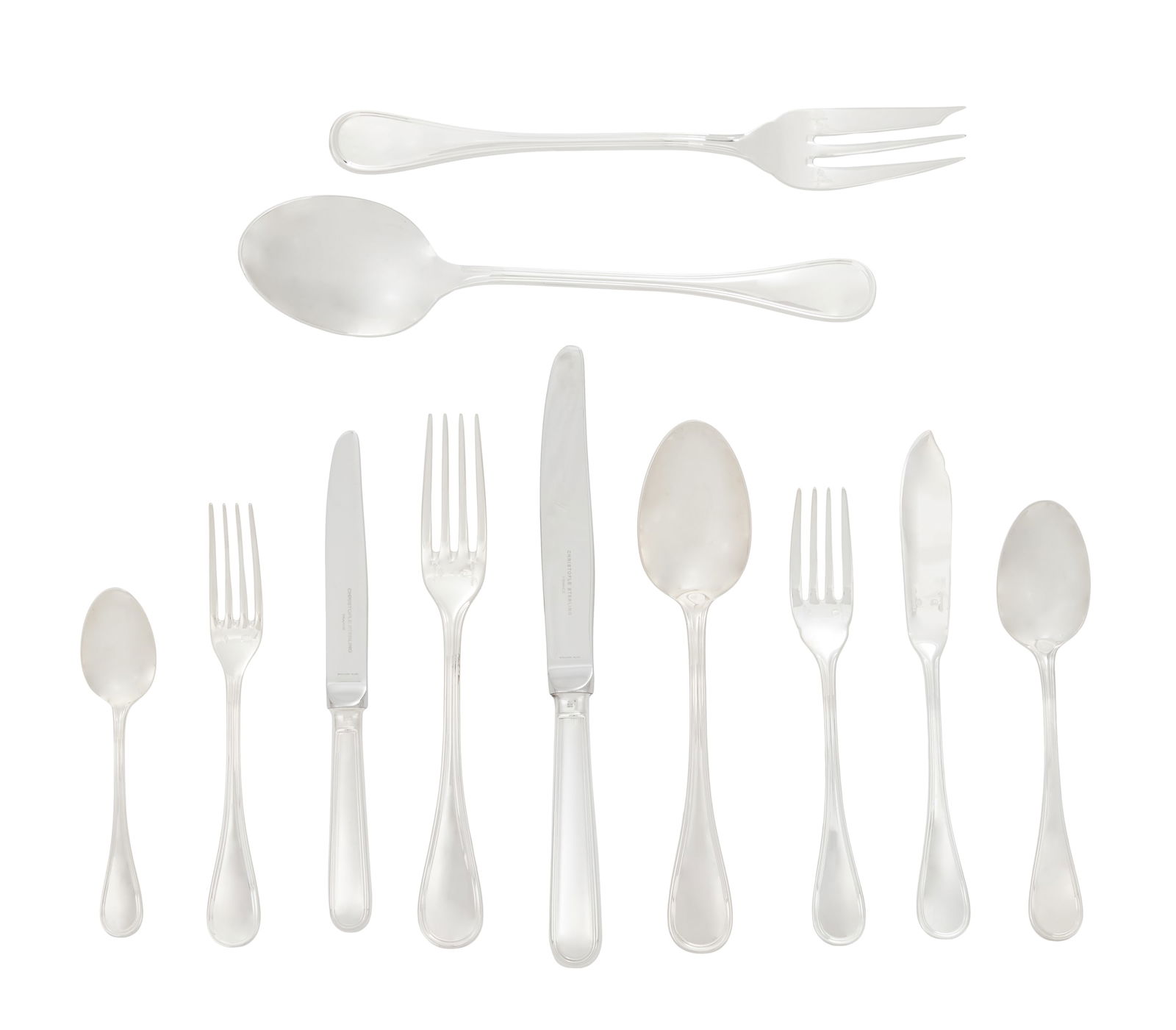 Christofle "Albi" Sterling Silver Flatware Set (1 of 3)