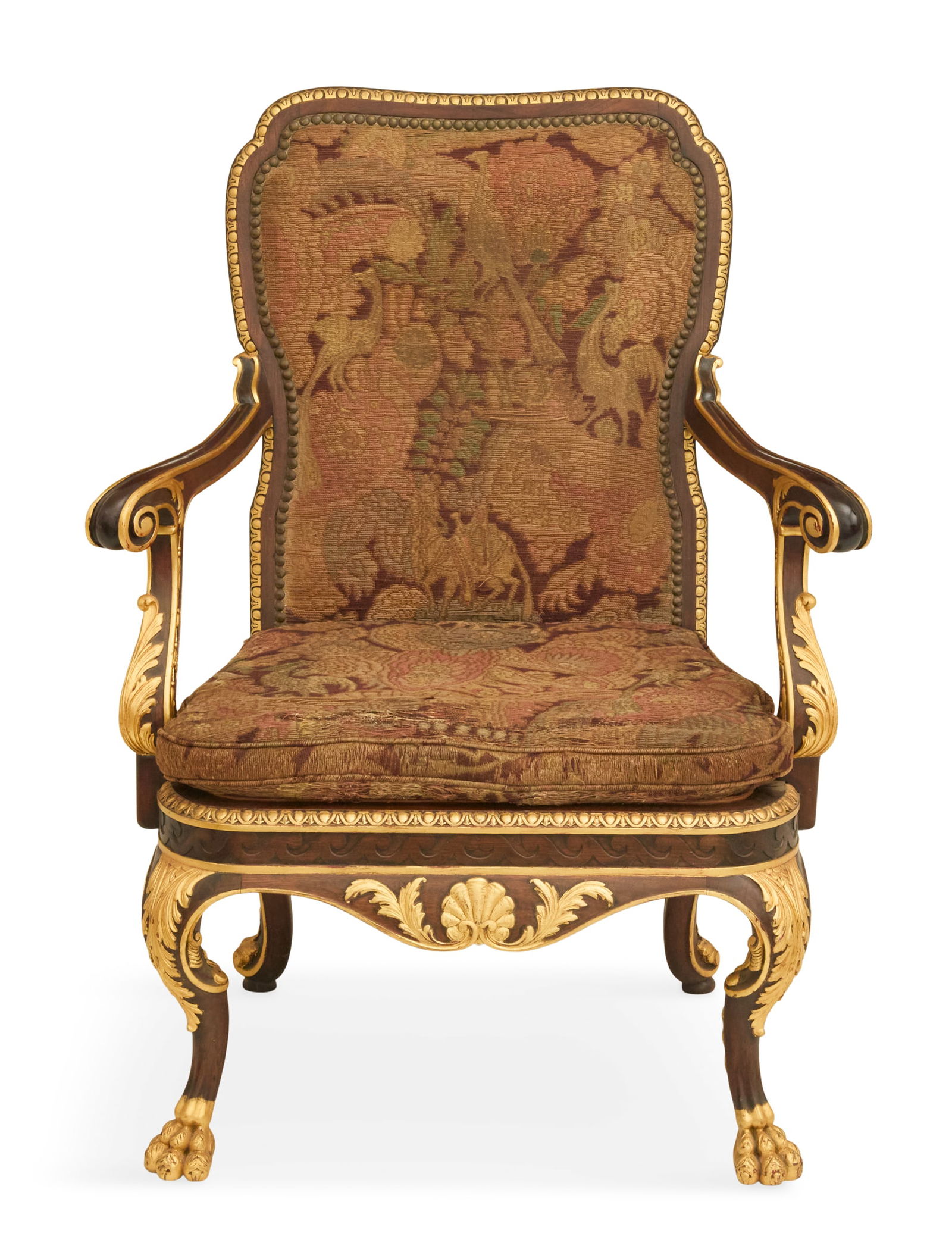 Late George II Walnut and Parcel-Gilt Armchair (1 of 5)