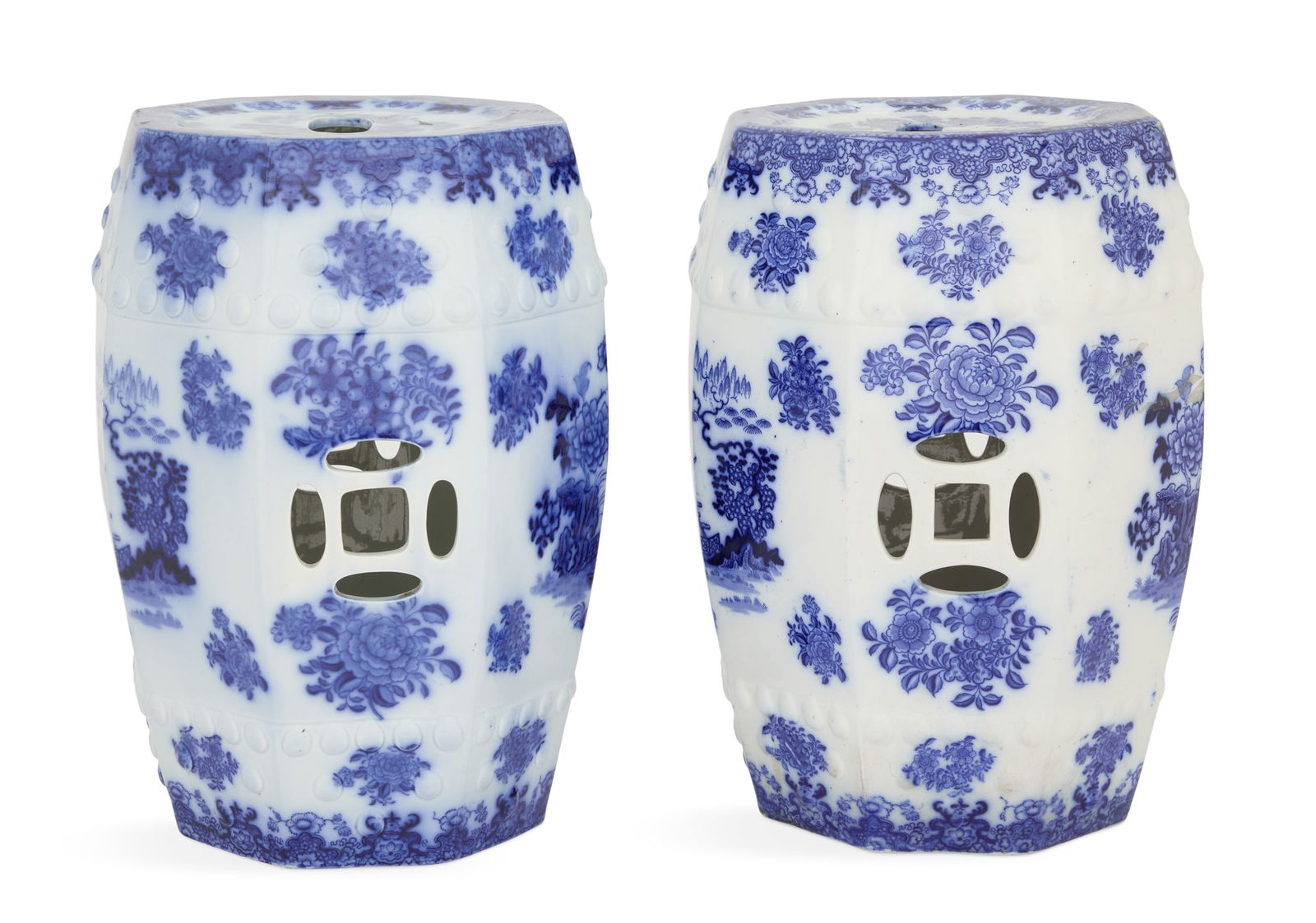 Pair of English "Kaolin Ware" Garden Seats - 2