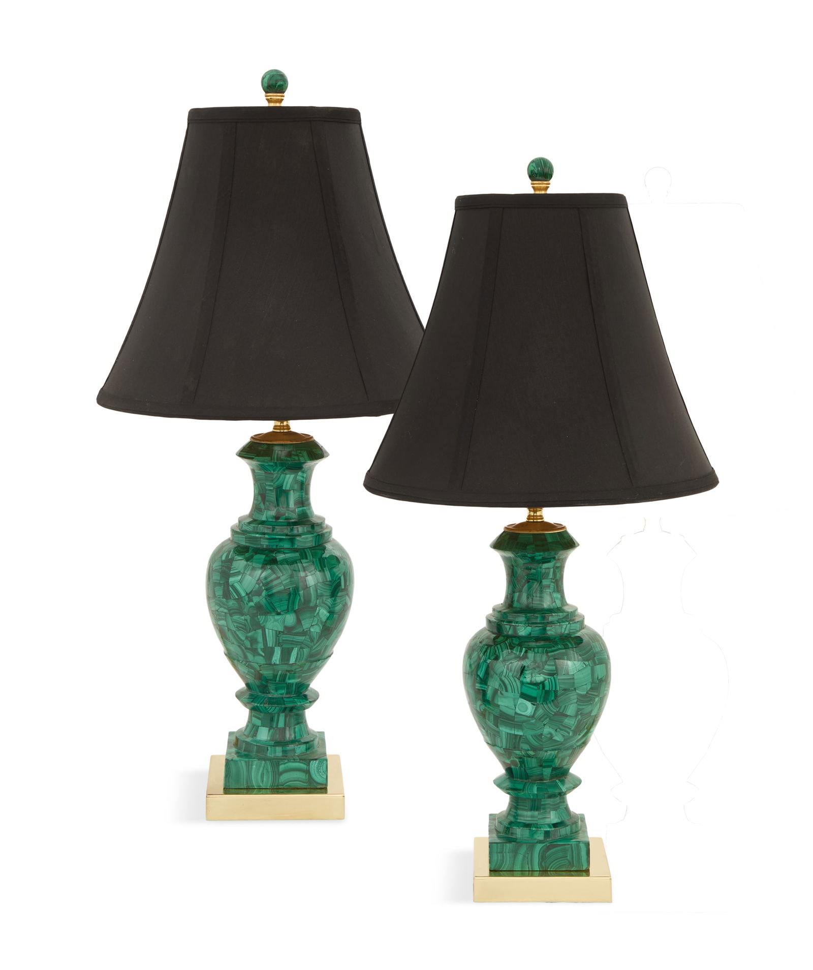Pair of Malachite Table Lamps (1 of 3)