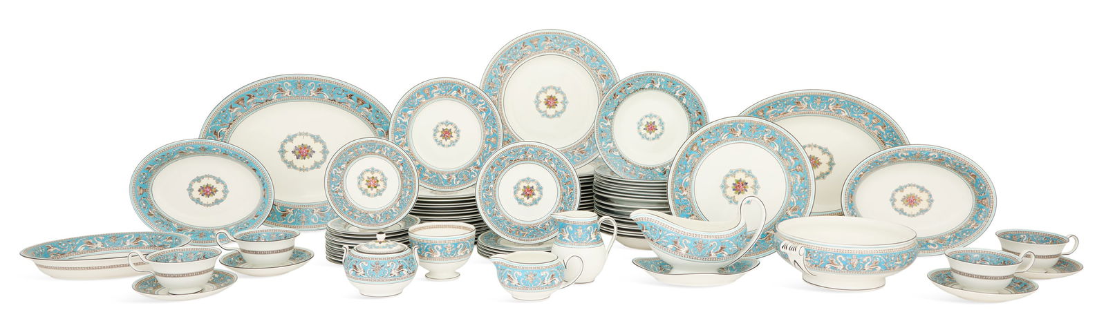 Wedgwood "Florentine Turquoise" Dinner Service (1 of 4)