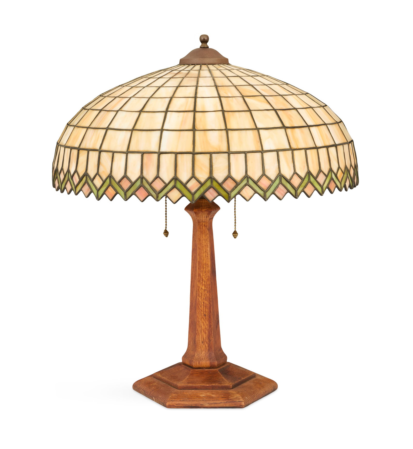 American Arts and Crafts Leaded Glass Table Lamp (1 of 5)