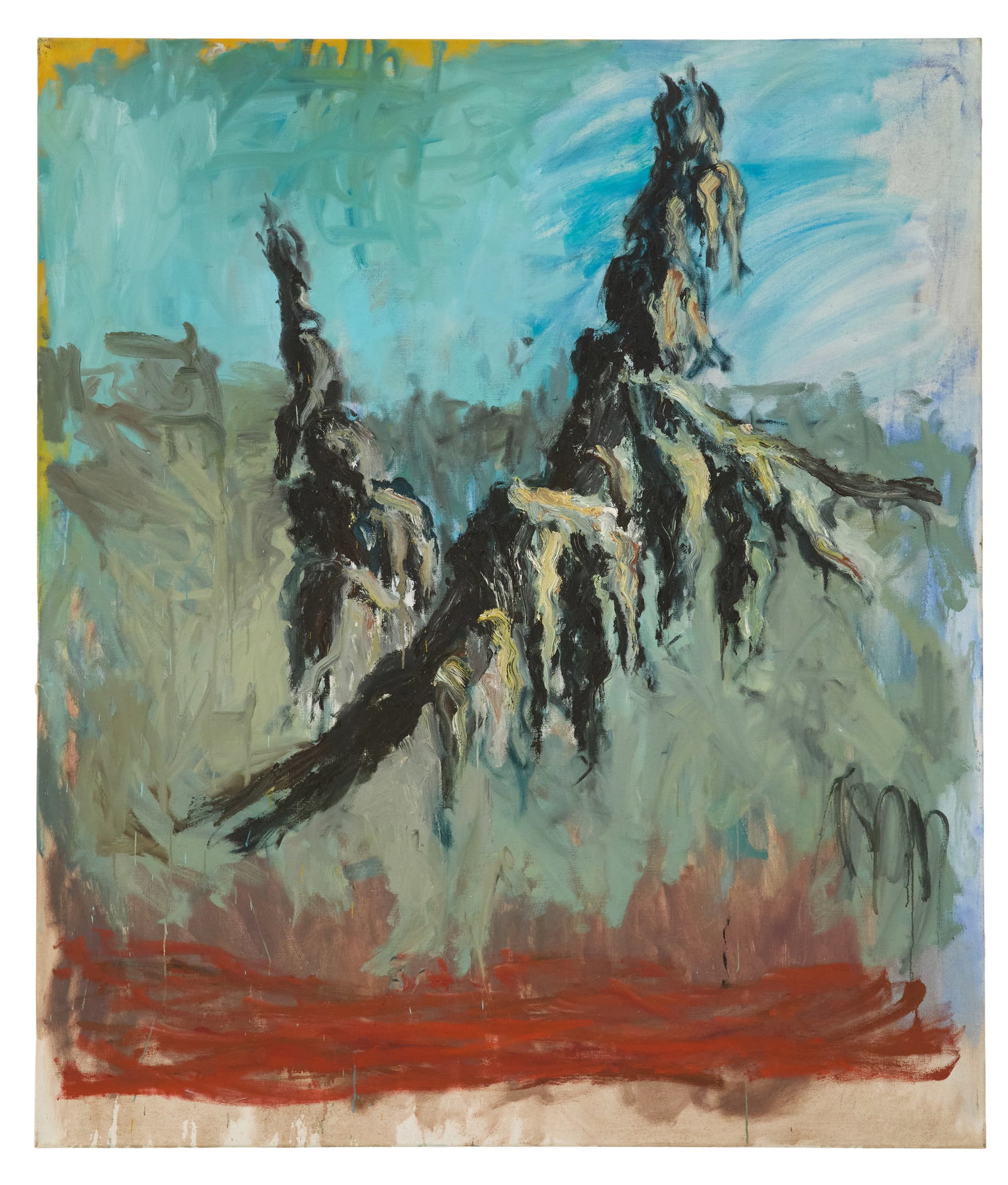 Hans de Bruijn (Dutch, b. 1959): Hans de Bruijn(Dutch, b. 1959)"Untitled", 1998oil on canvassigned and dated en verso.Unframed.78-1/2" x 67" Provenance: Collection of Wade Wilson Art, Houston, Texas and Santa Fe, New Mexico.