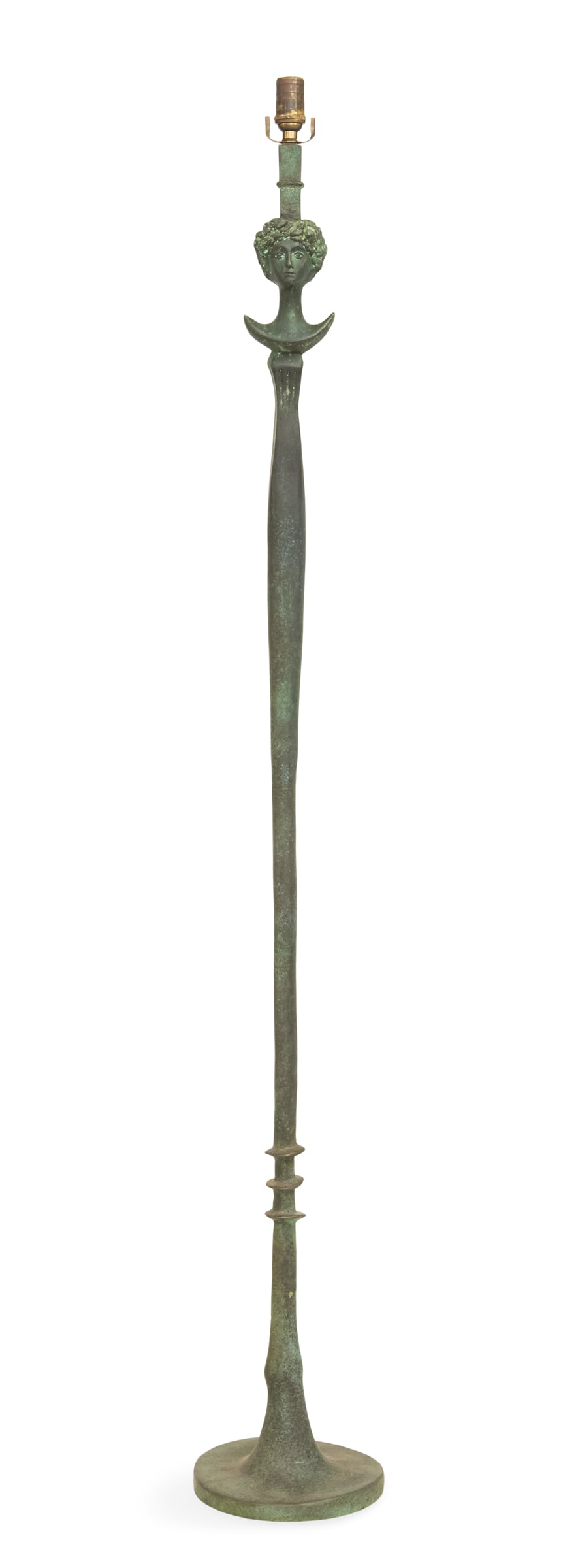 Bronze Floor Lamp, "Tete de Femme" (1 of 4)