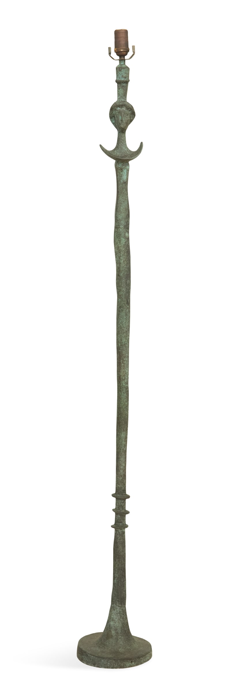Bronze Floor Lamp, "Tete de Femme" (1 of 4)
