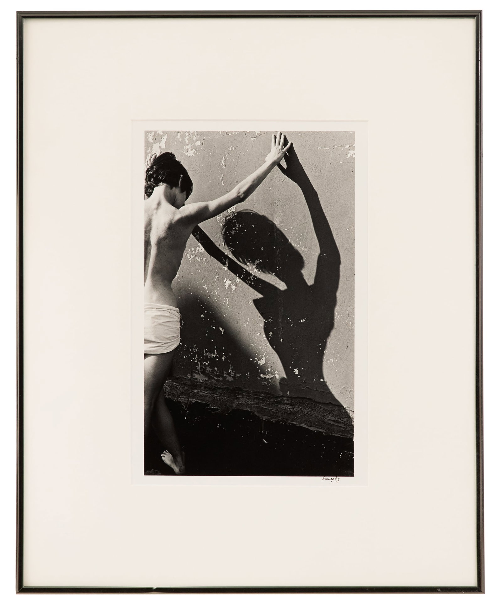 Owen Murphy (American, b. 1948): Owen Murphy(American, b. 1948)"Shadowdance"gelatin silver printsigned lower right, titled on label en verso.Matted, glazed and framed.12-1/2" x 8", framed 20-1/4" x 16-1/4"