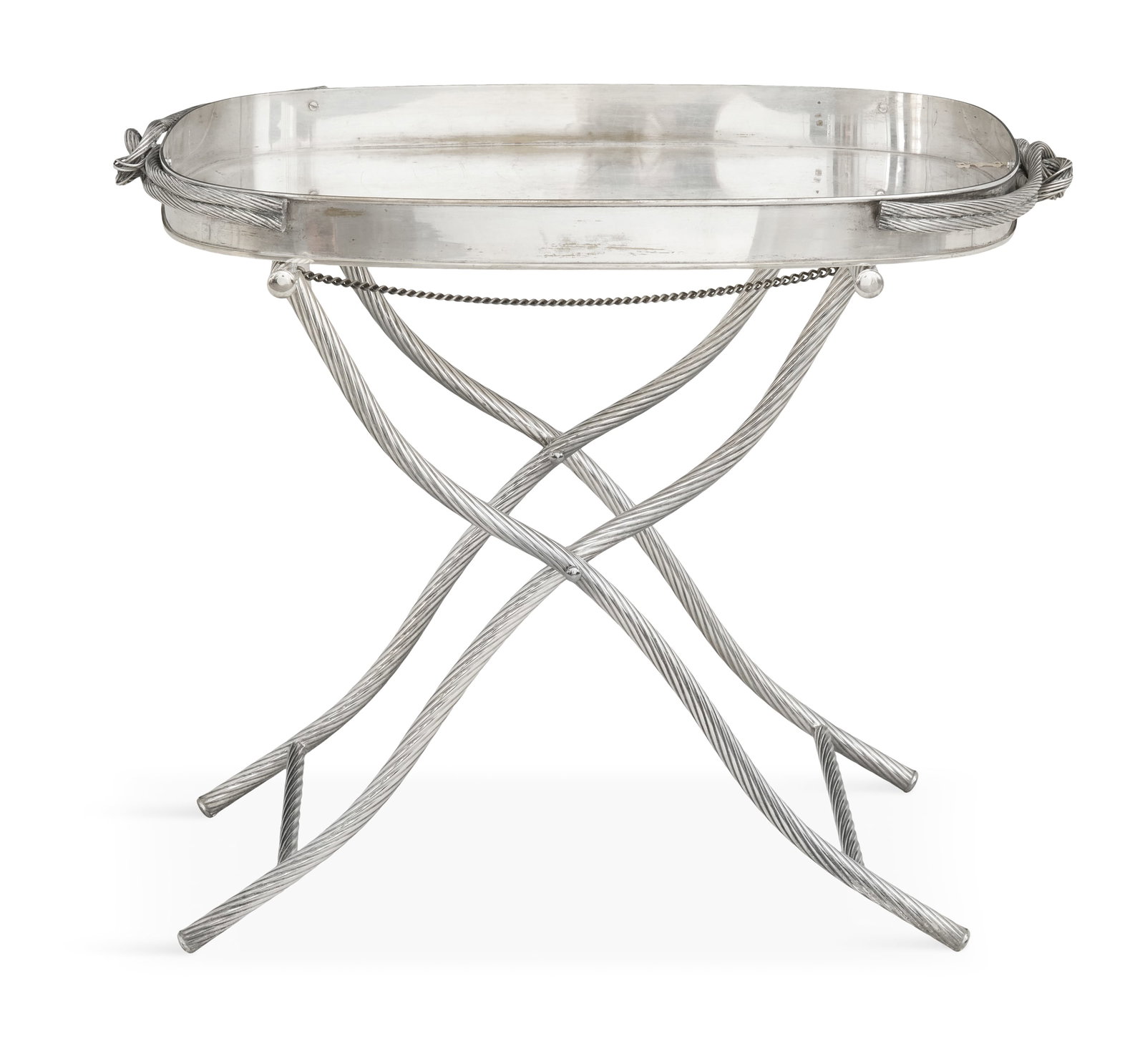 Continental Silverplate Drinks Tray on Stand (1 of 3)