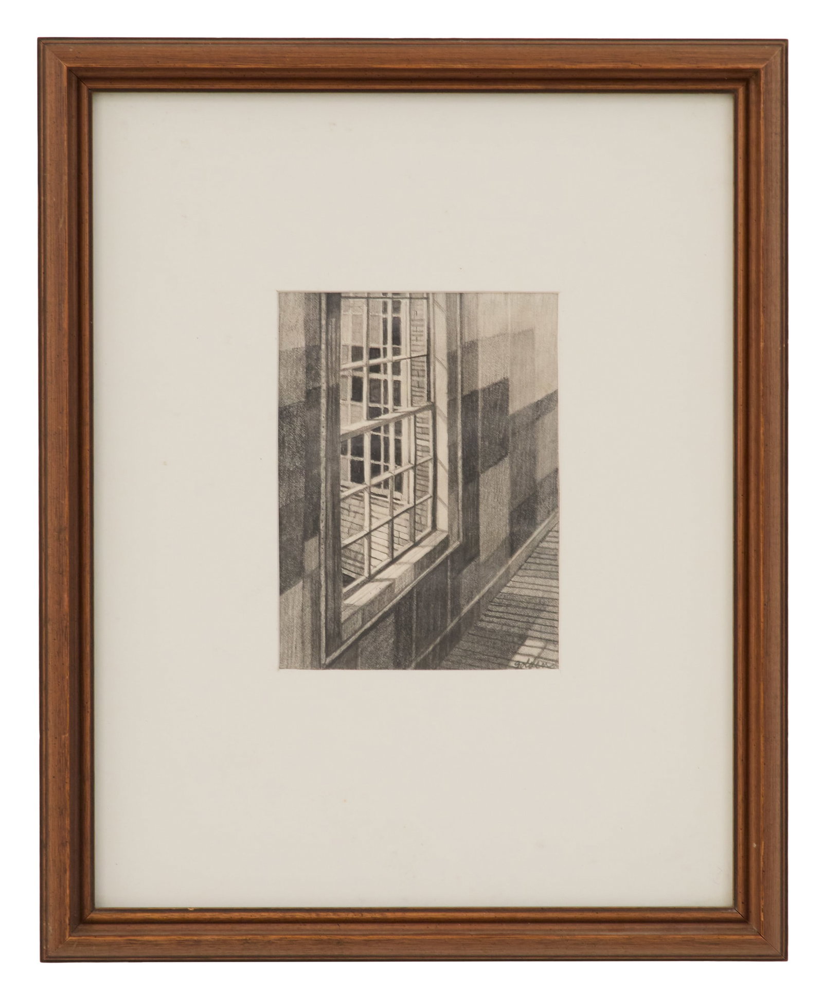 Rolland Harve Golden (US/Louisiana, 1931-2019): Rolland Harve Golden(American/Louisiana, 1931-2019)"Sun Panes"pencil on paper affixed to boardsigned lower right and titled en verso.Matted and framed.sight 6-1/2" x 4-3/4", framed 15-1/2" x 12-1/2"