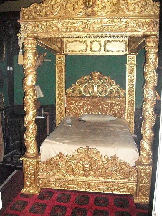 Spanish ColonialStyle Giltwood Canopy Bed
