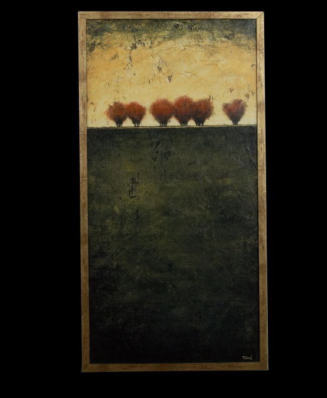 Robert Cook (American, b. 1948): Robert Cook (American, b. 1948), "Scarlet Sisters", giclee on canvas, signed in print lower right, signed and numbered verso "R Cook 16/195", 40" x 22". Framed.