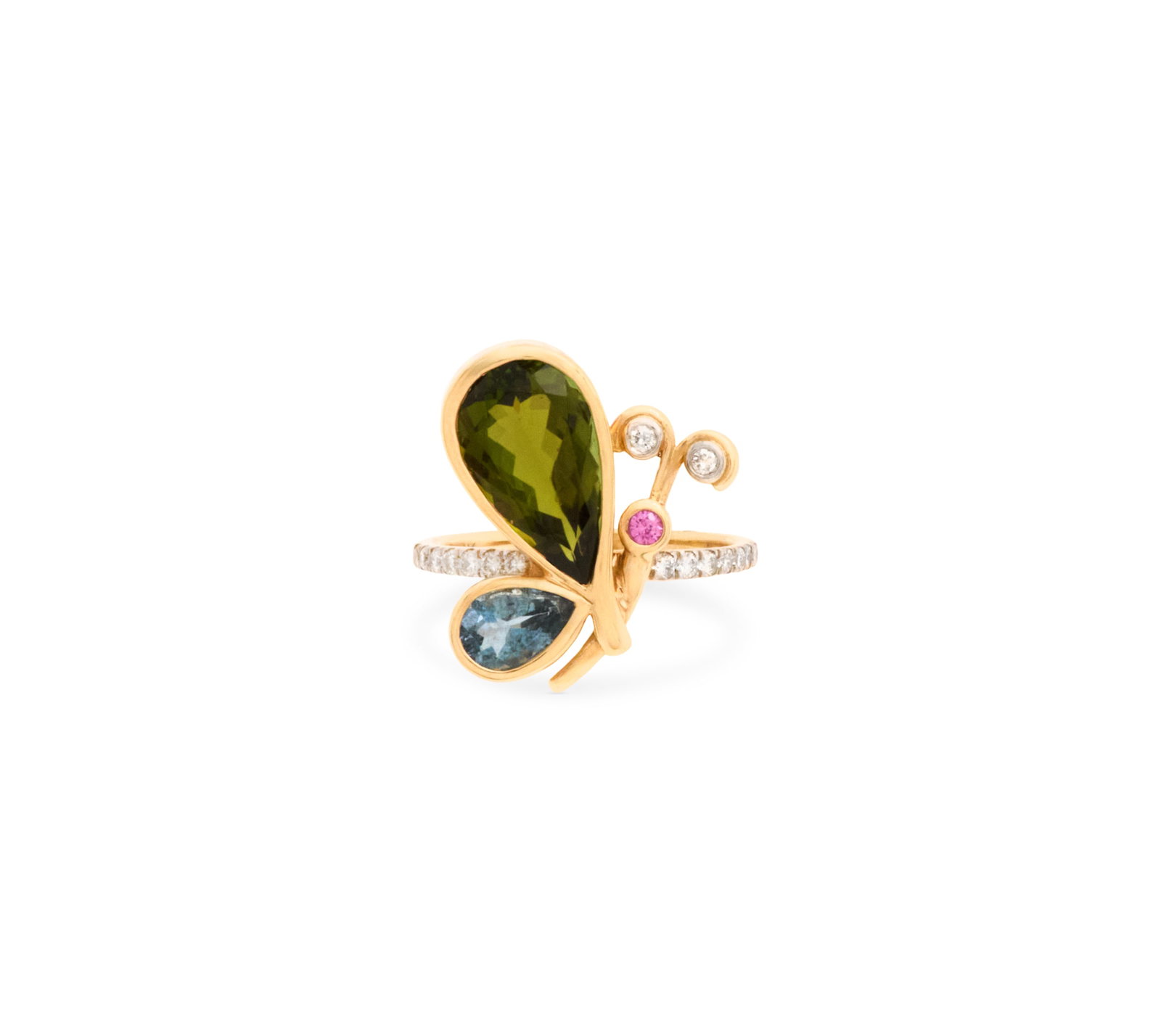 Gem-Set Butterfly Ring (1 of 3)