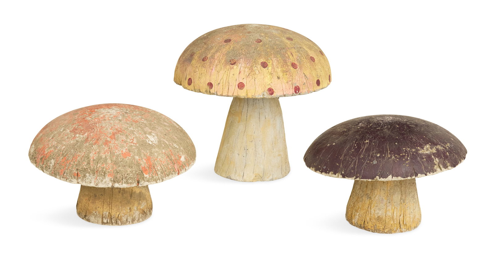 Three Cast-Stone Toadstools - 2