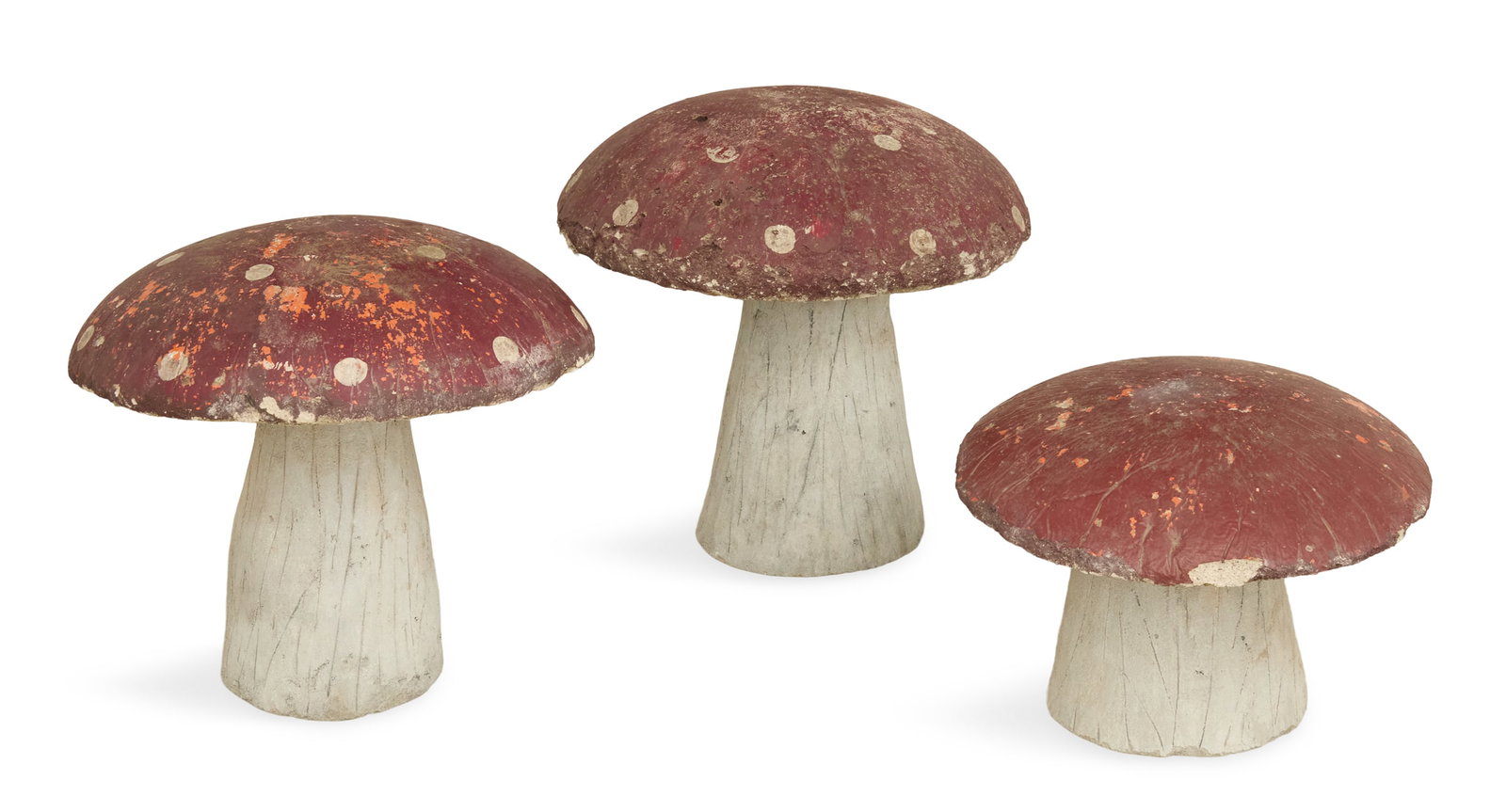 Three Cast-Stone Toadstools - 2