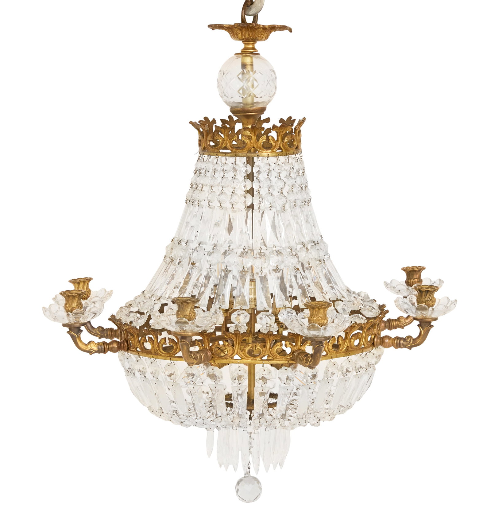 Bronze and Crystal Chandelier in the Empire Taste (1 of 1)