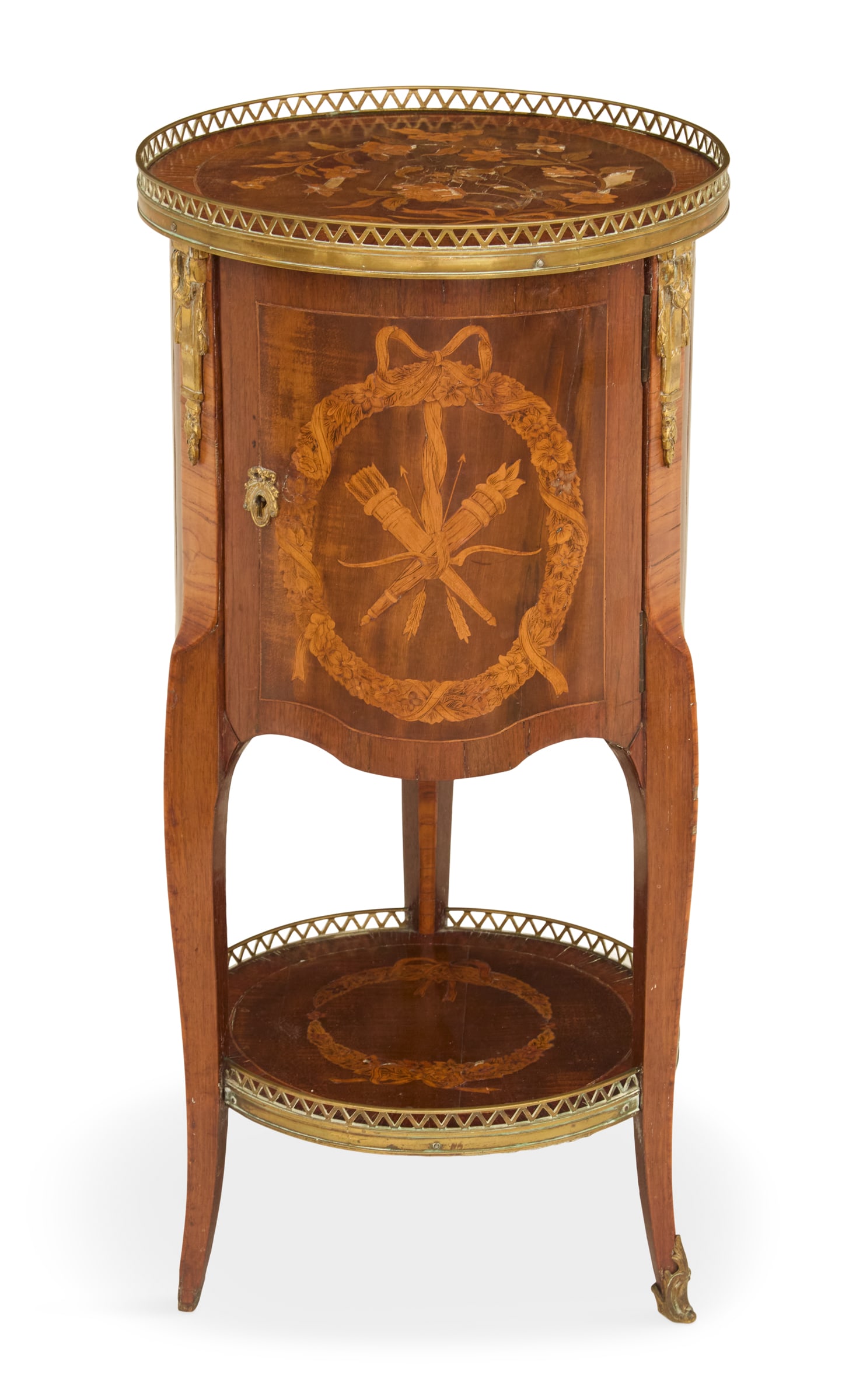 Louis XV Marquetry-Inlaid Side Table (1 of 7)
