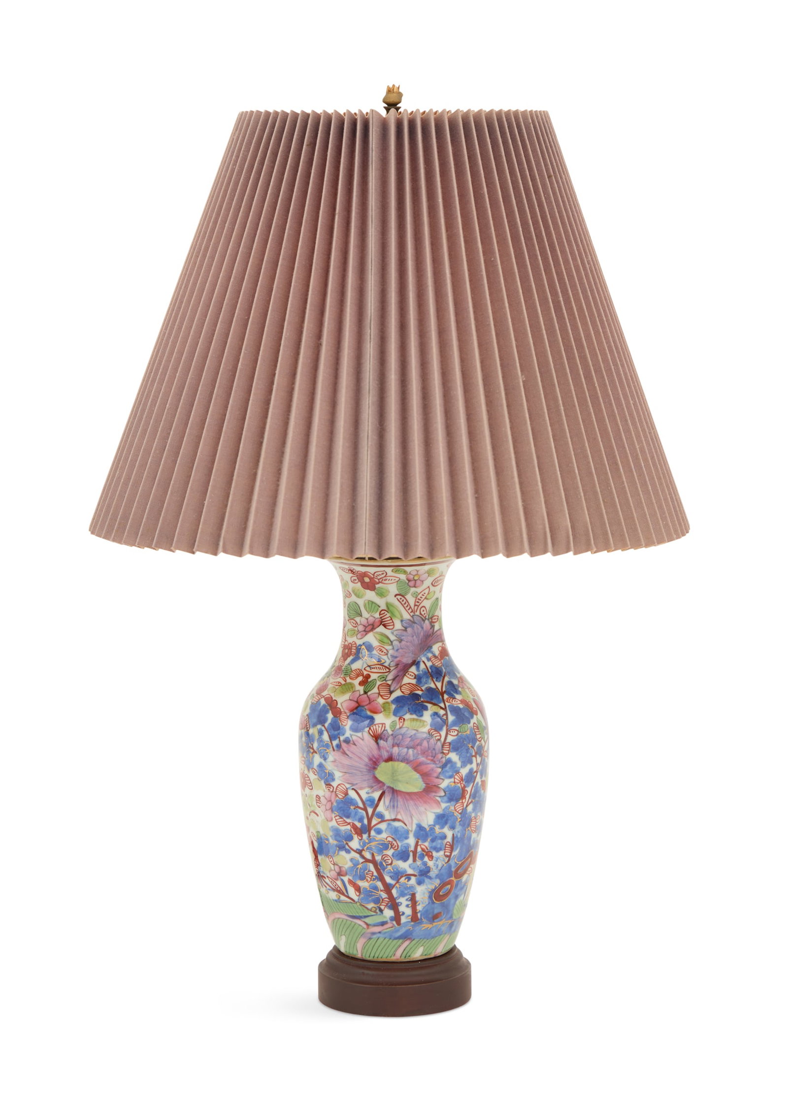 Chinese Polychrome Vase Lamp (1 of 3)
