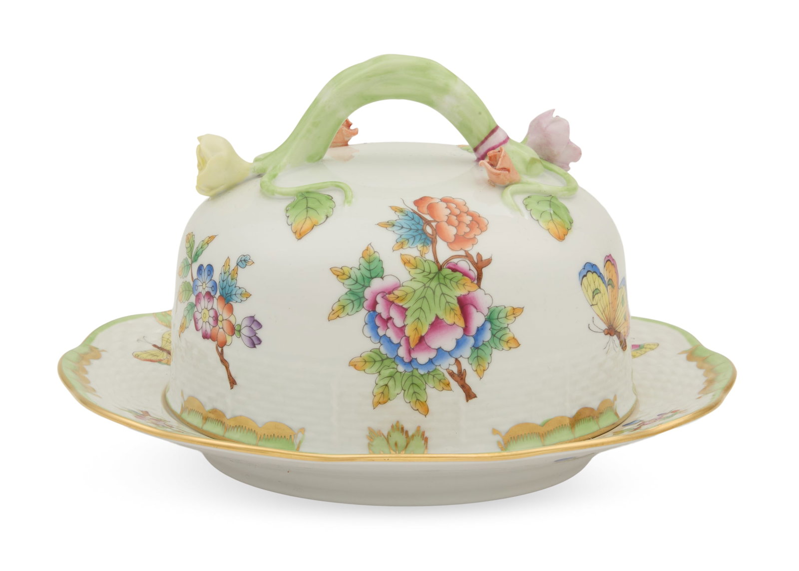 Herend Porcelain "Queen Victoria" Butter Dish (1 of 4)