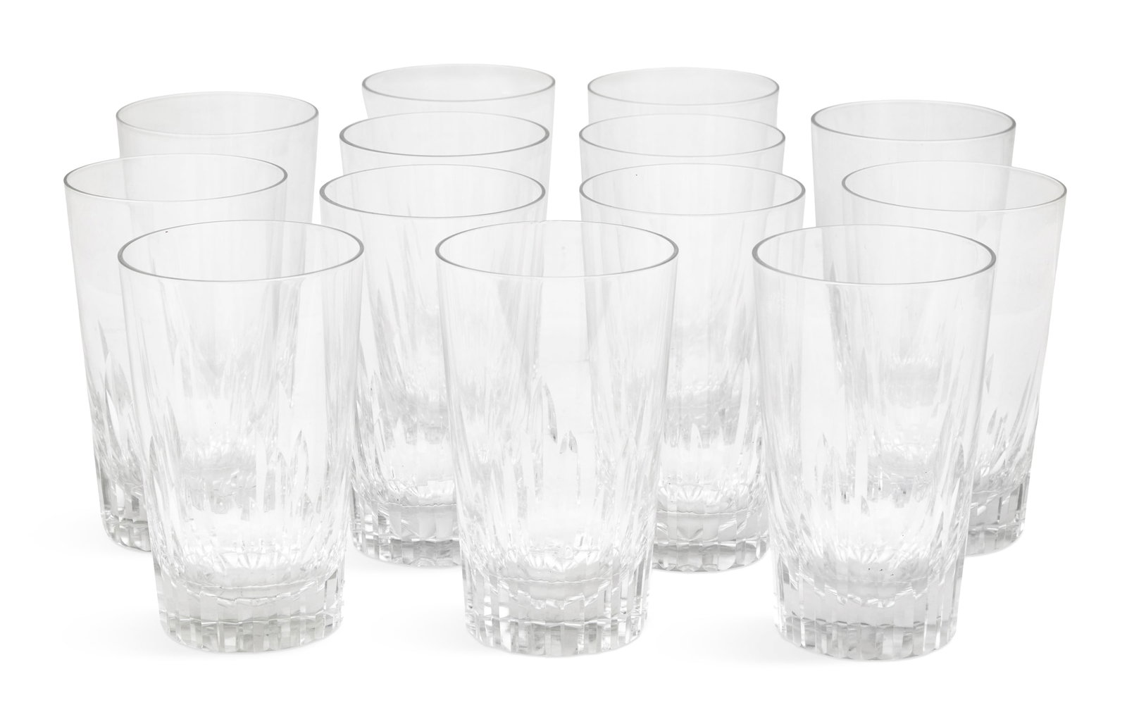 Set of Baccarat "Spear-Point" Tumblers: Set of Baccarat "Spear-Point" Tumblers each cut-crystal tumbler signed on the bottom. h. 5" Provenance: The Estate of Marian Cordill & Florence Cordell-Reeh.