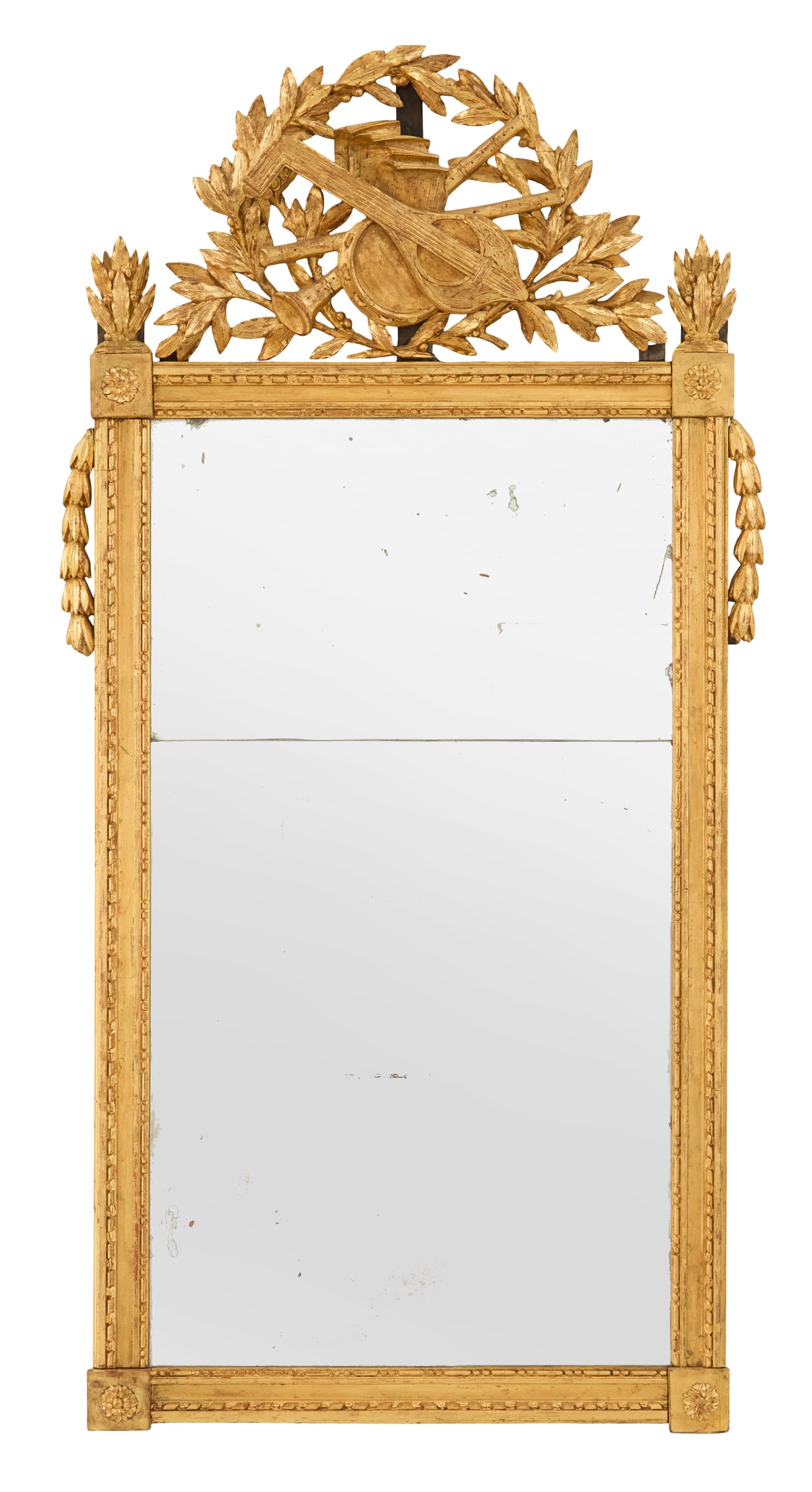 French Louis XVI Giltwood Mirror (1 of 2)