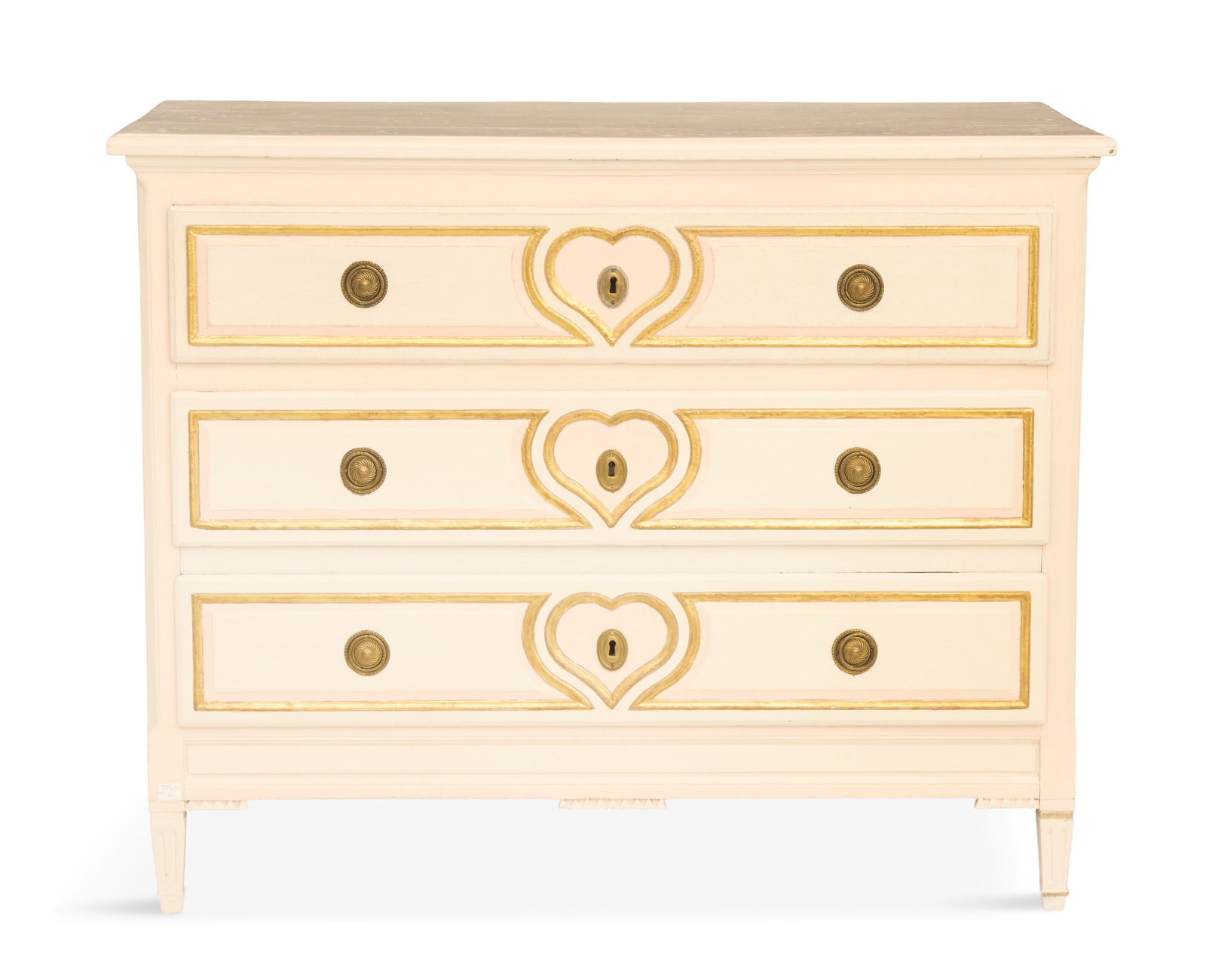 French Polychrome and Parcel-Gilt Commode (1 of 3)