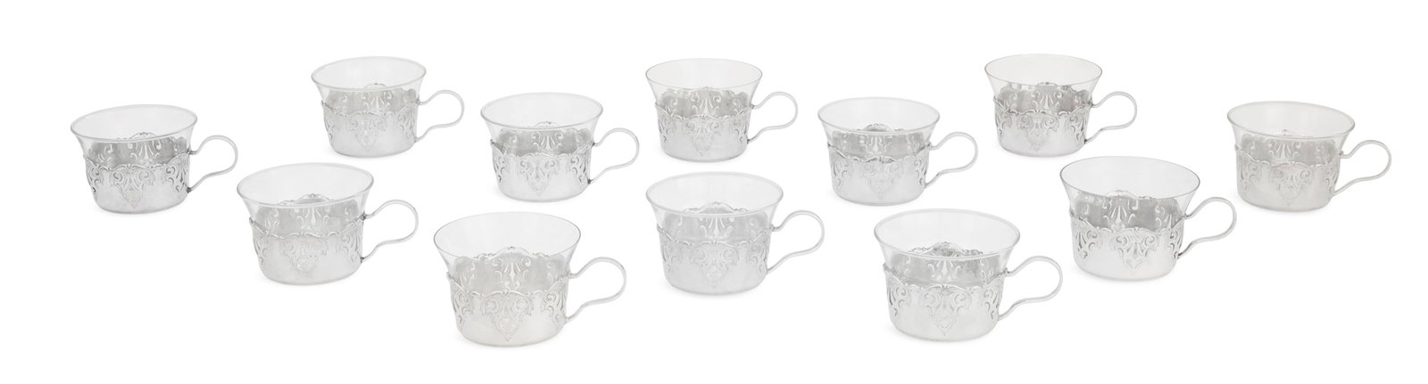 Twelve Continental Silver-Mounted Teaglasses (1 of 3)