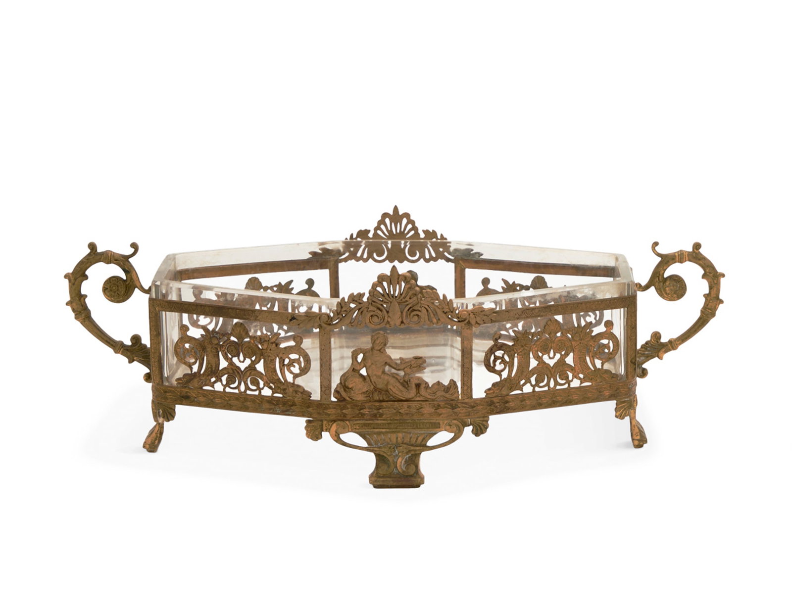 French Glass and Gilt-Brass Centerpiece (1 of 2)