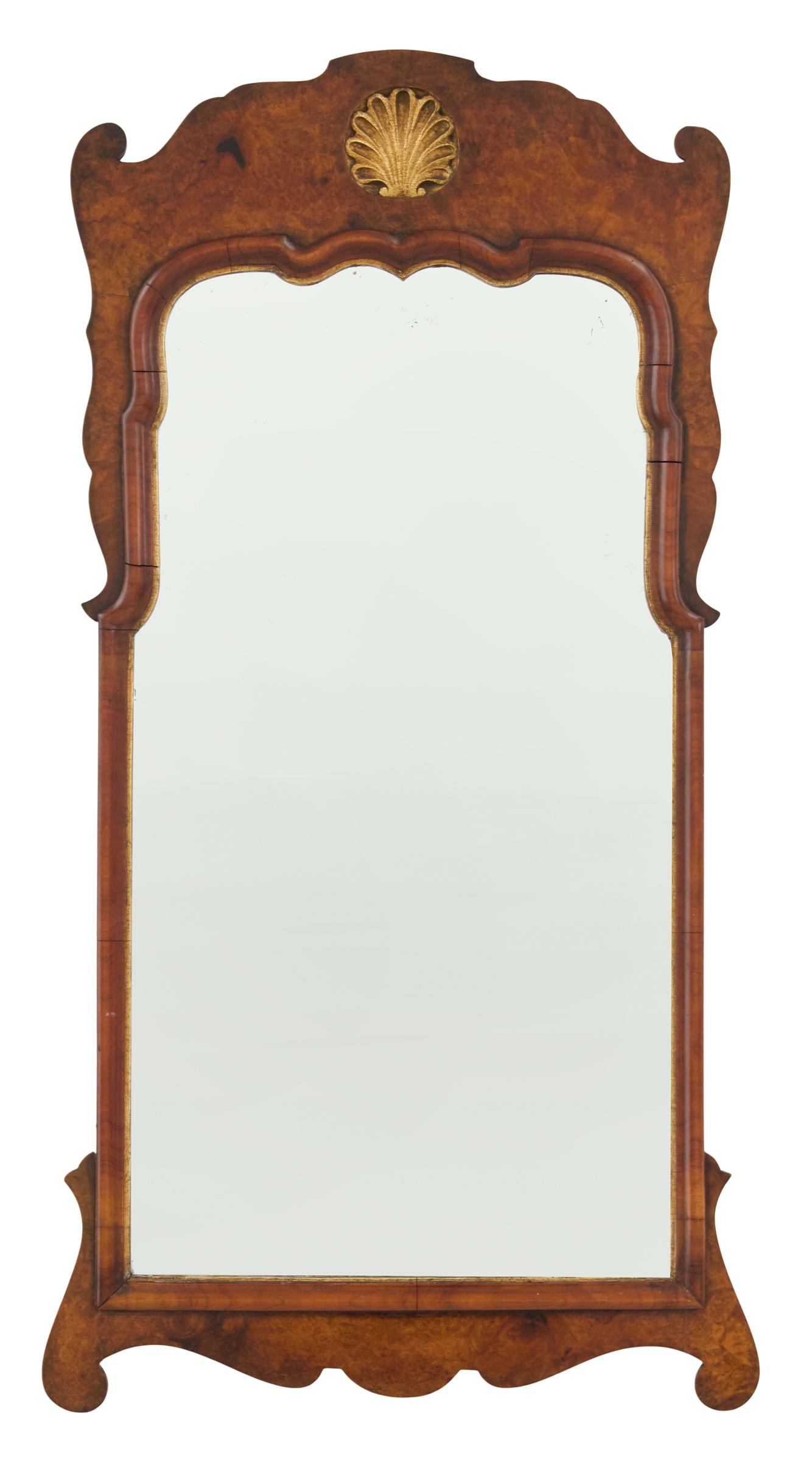 Burr Walnut Mirror in the Queen Anne Taste (1 of 2)