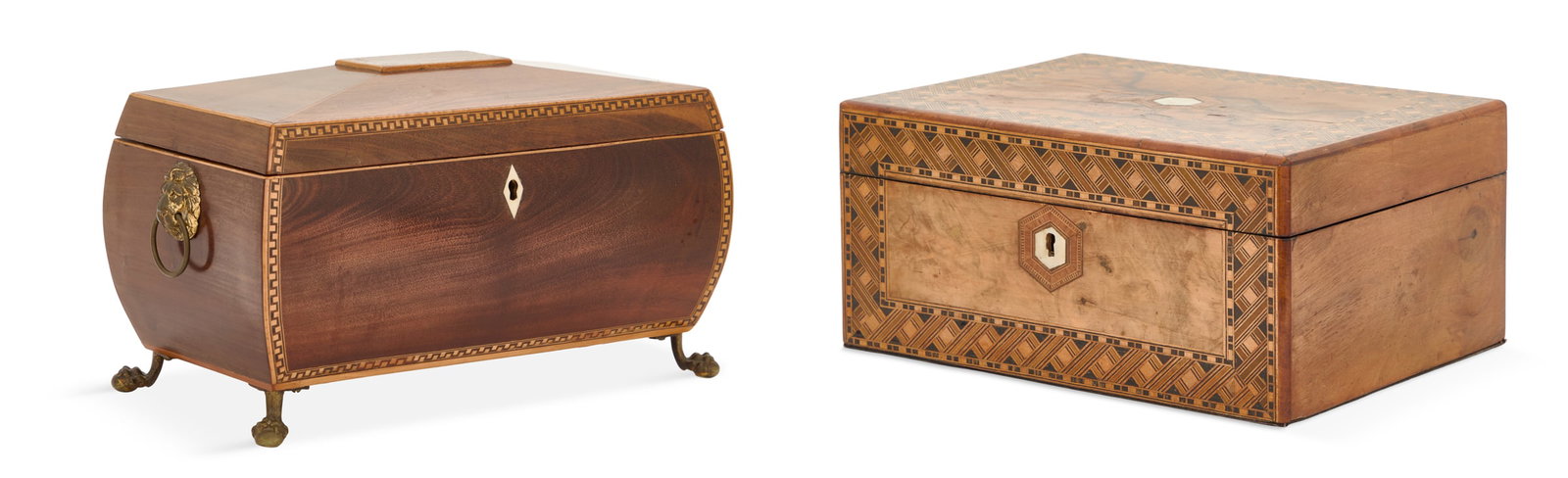 Two English Inlaid Wooden Boxes (1 of 13)