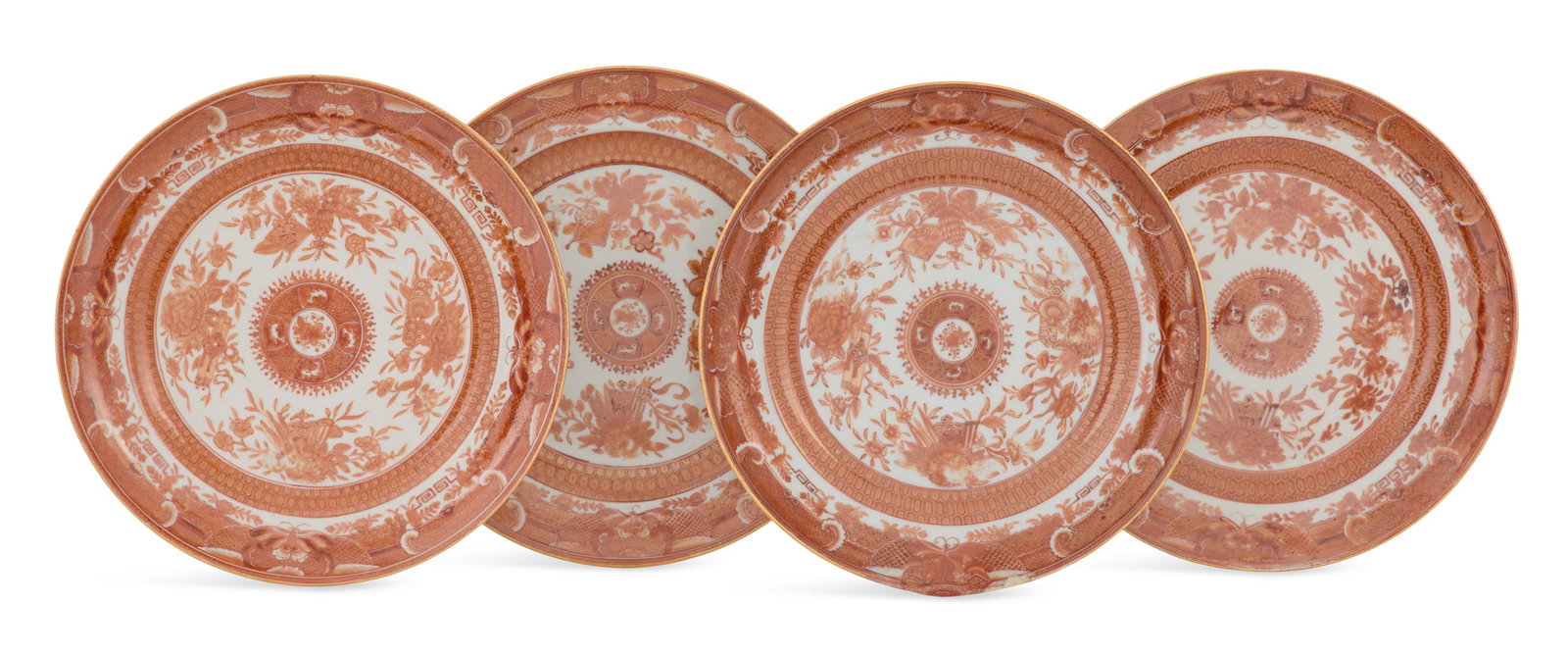 Four Chinese Export Fitzhugh Dessert Plates (1 of 2)