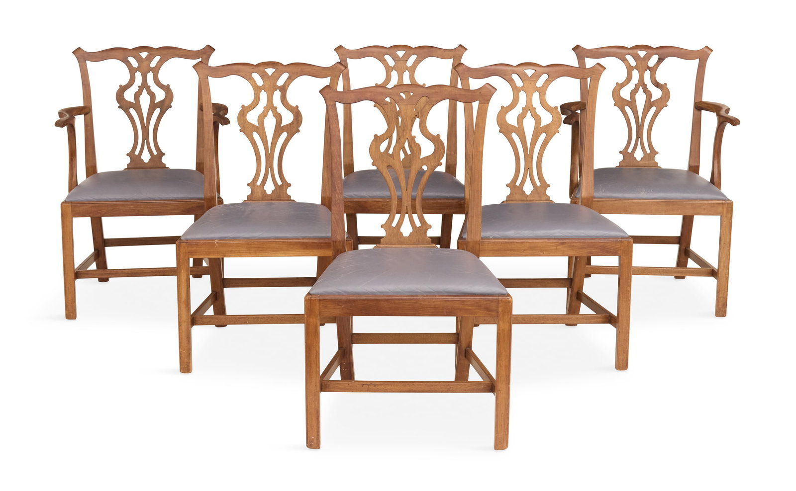 Six George III-Style Mahogany Dining Chairs (1 of 4)