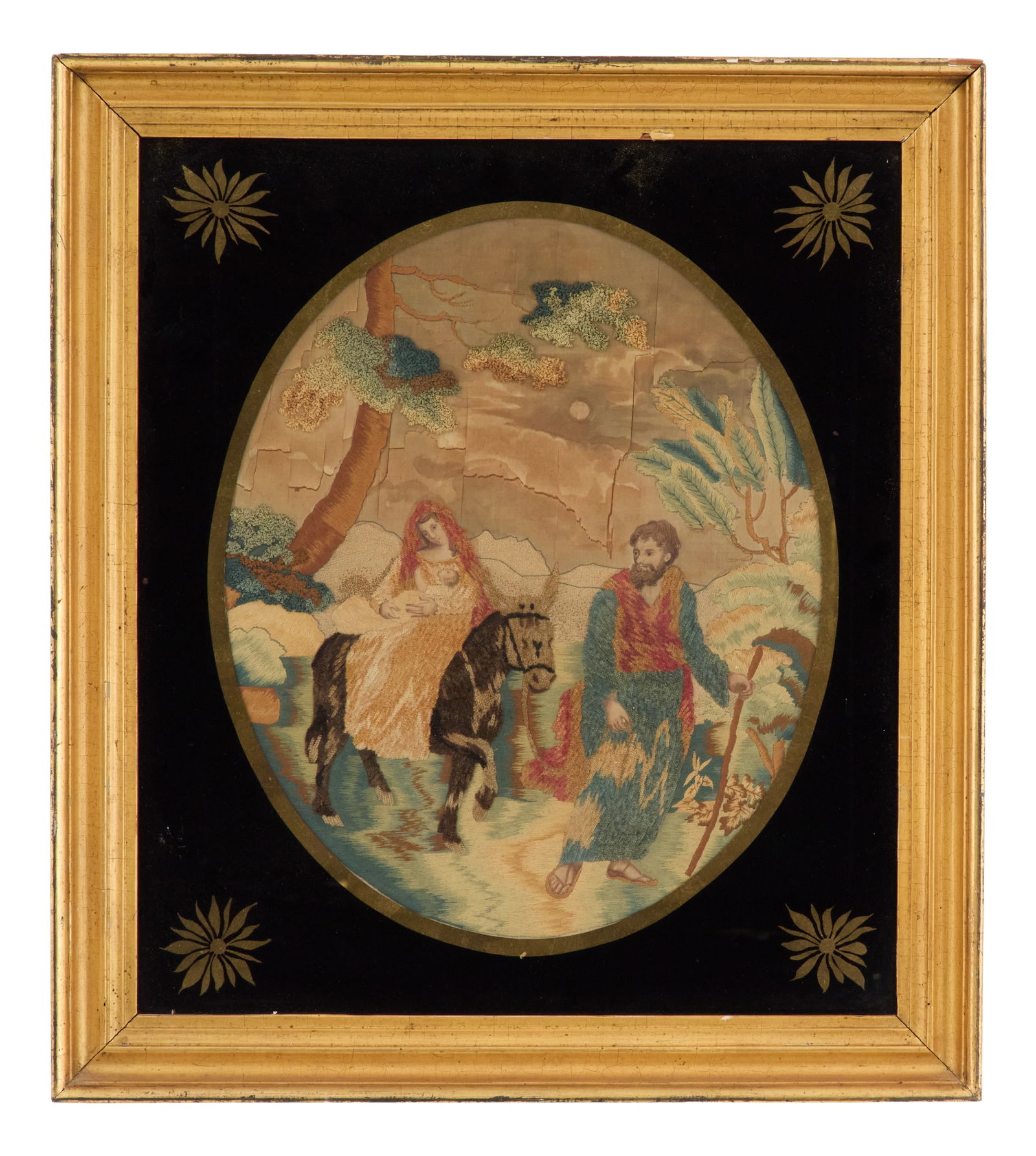Embroidery of the Holy Family's Flight into Egypt (1 of 3)